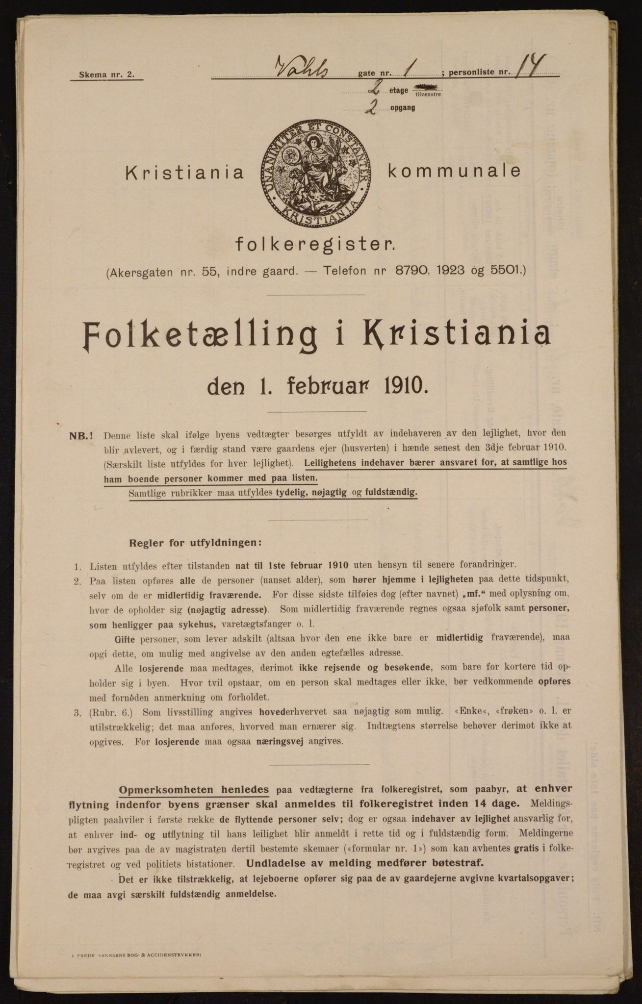 OBA, Kommunal folketelling 1.2.1910 for Kristiania, 1910, s. 115067