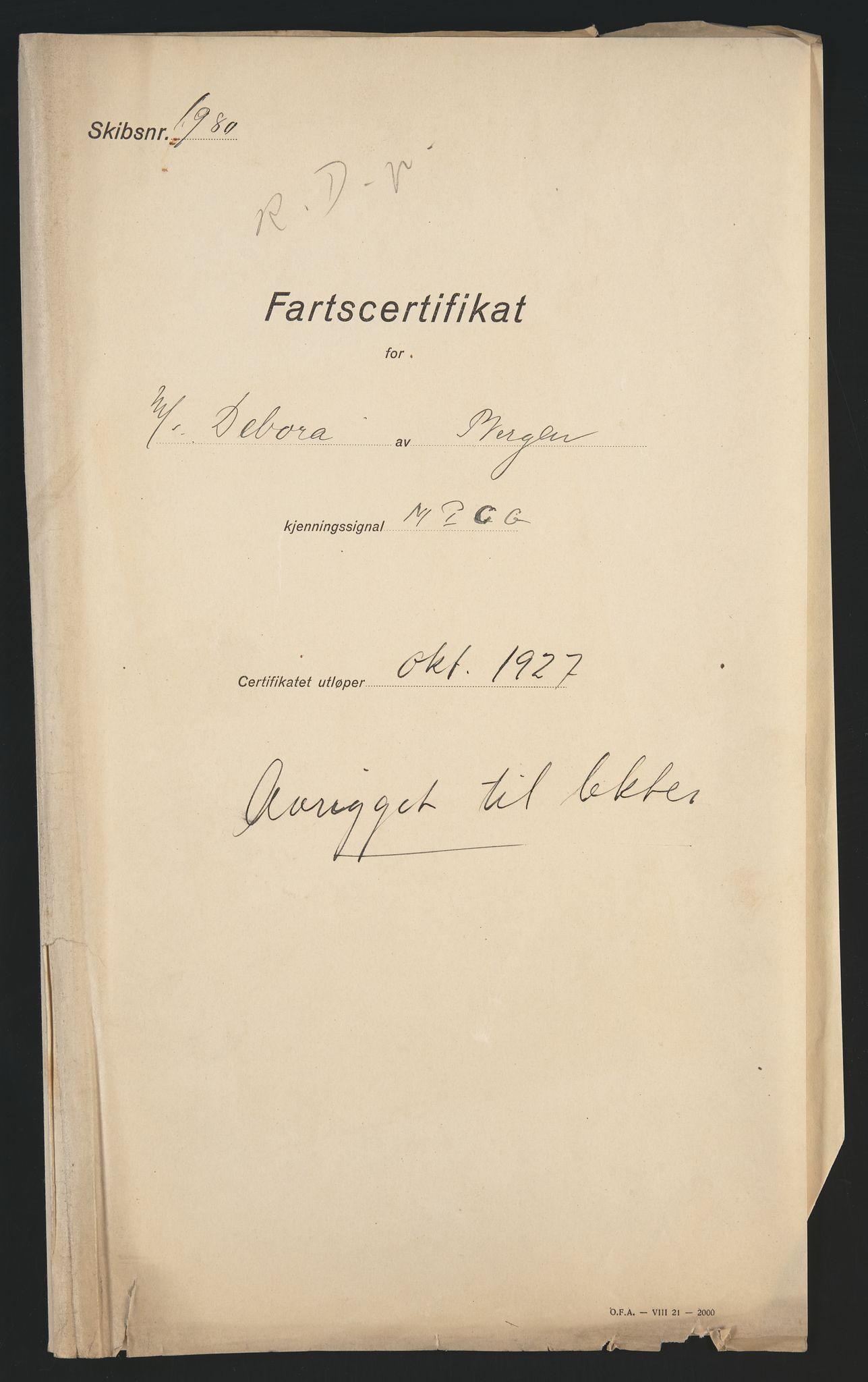 Sjøfartsdirektoratet med forløpere, skipsmapper slettede skip, RA/S-4998/F/Fa/L0235: --, 1847-1930, s. 3
