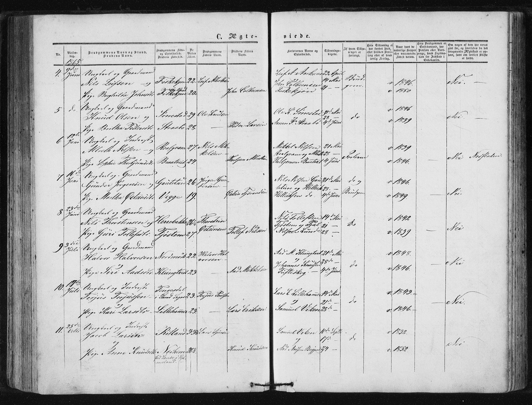 Suldal sokneprestkontor, AV/SAST-A-101845/01/IV/L0009: Ministerialbok nr. A 9, 1854-1868
