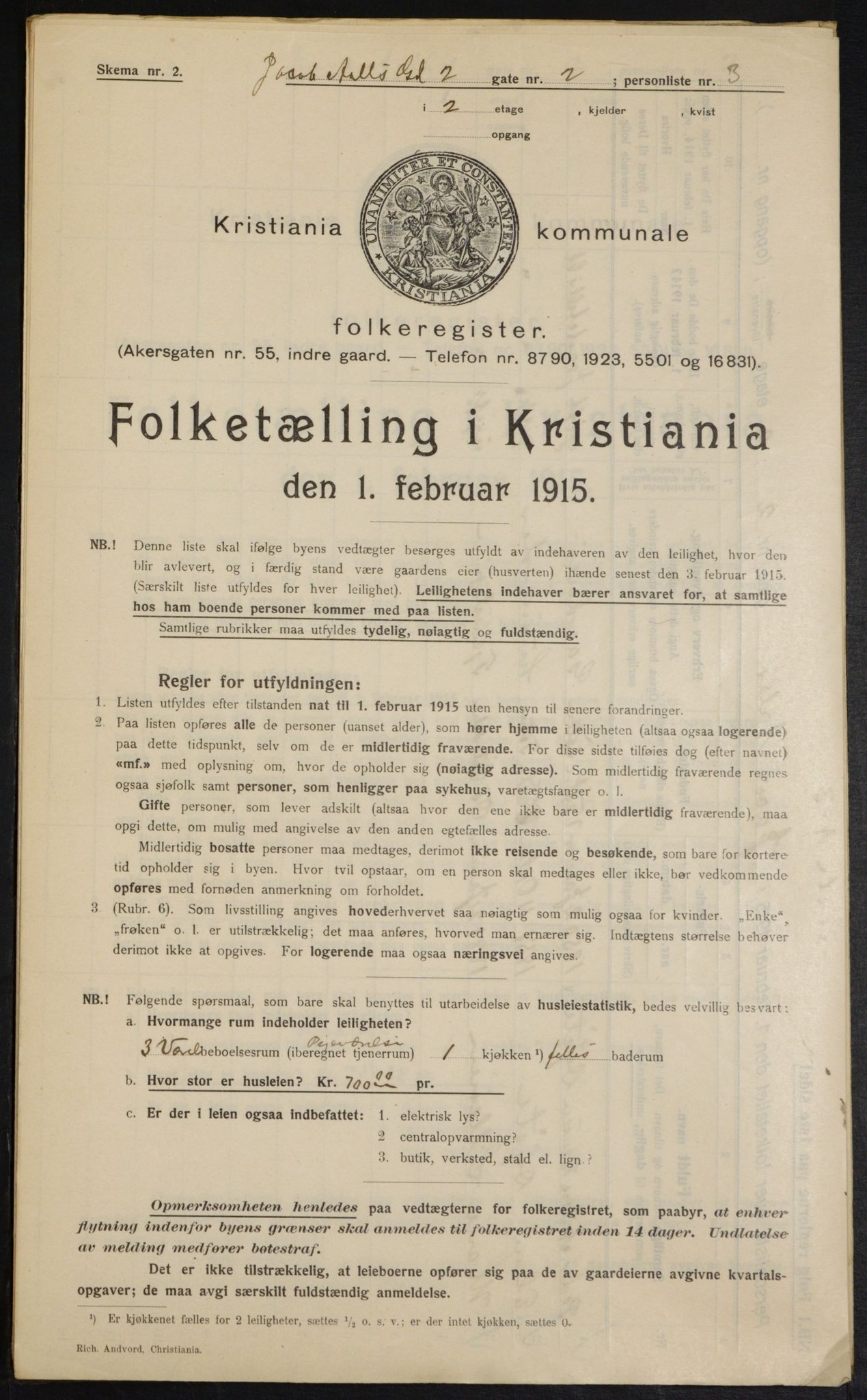 OBA, Kommunal folketelling 1.2.1915 for Kristiania, 1915, s. 44180