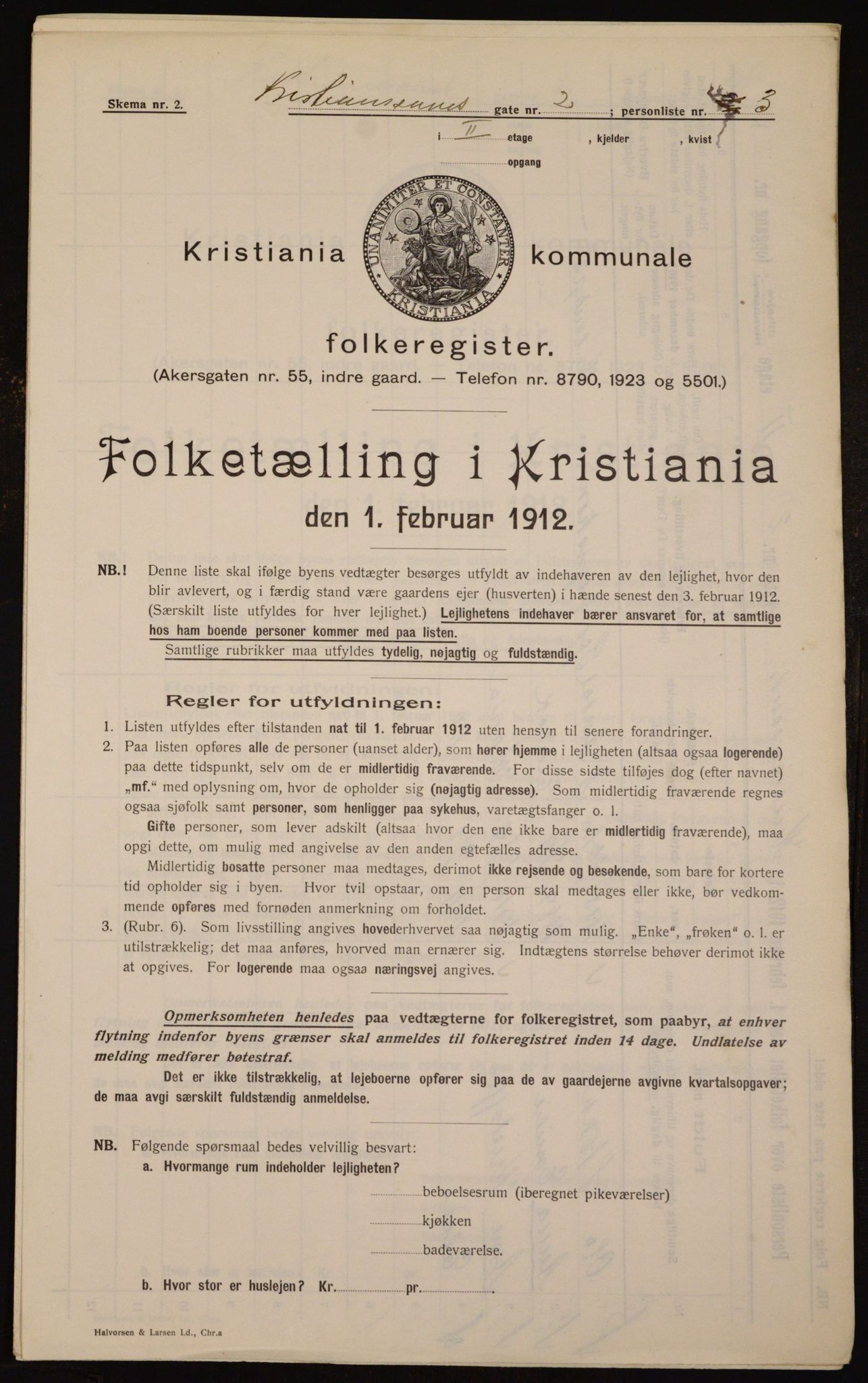 OBA, Kommunal folketelling 1.2.1912 for Kristiania, 1912, s. 54483