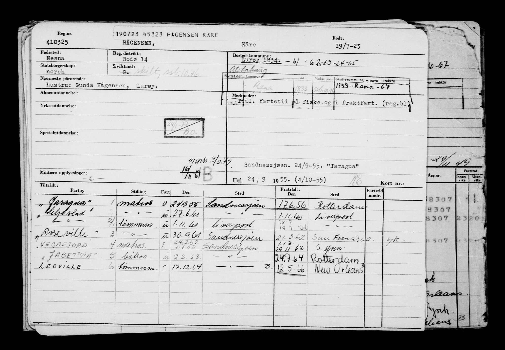 Direktoratet for sjømenn, AV/RA-S-3545/G/Gb/L0221: Hovedkort, 1923, s. 136