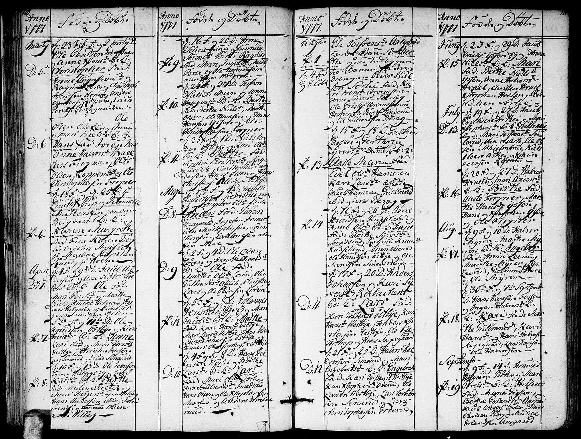 Sørum prestekontor Kirkebøker, SAO/A-10303/F/Fa/L0002: Ministerialbok nr. I 2, 1759-1814, s. 110-111