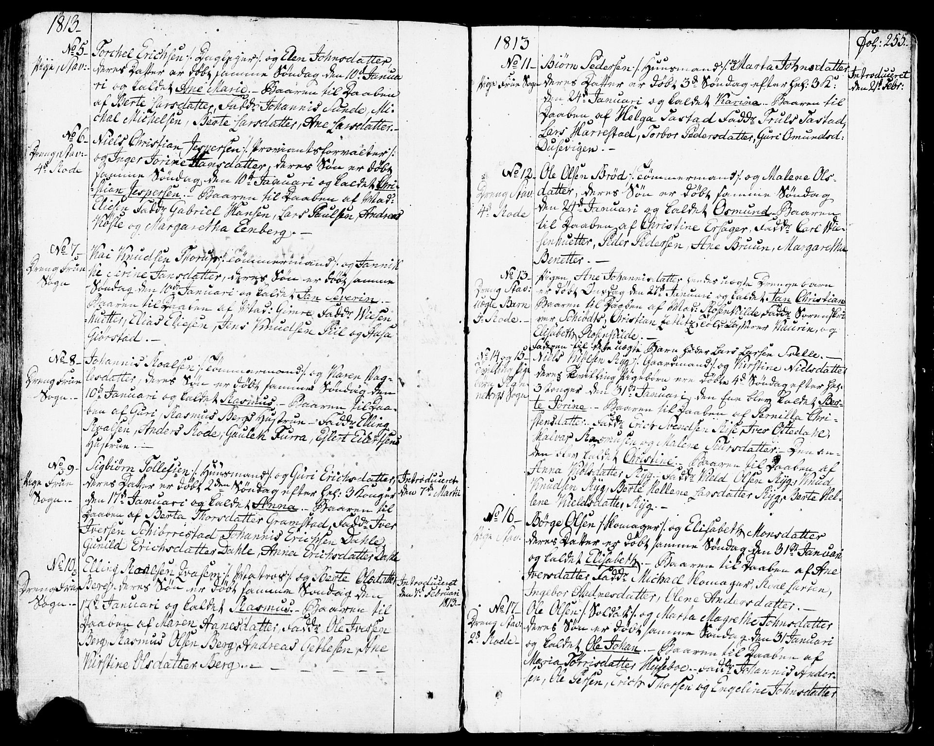 Domkirken sokneprestkontor, AV/SAST-A-101812/001/30/30BB/L0007: Klokkerbok nr. B 7, 1791-1813, s. 255