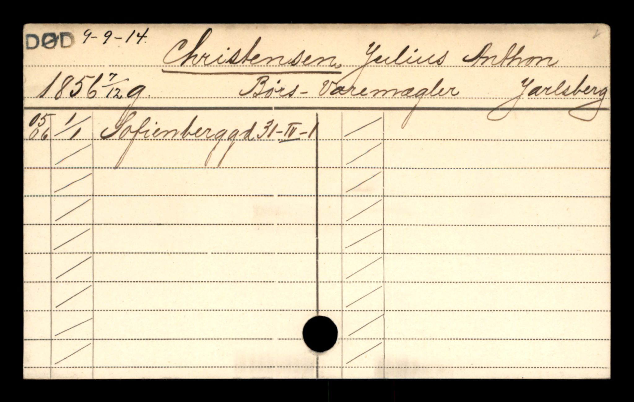 Oslo folkeregister, Registerkort, AV/SAO-A-11715/D/Da/L0051: Menn: Kristensen Jonas - Kristiansen Julius, 1906-1919