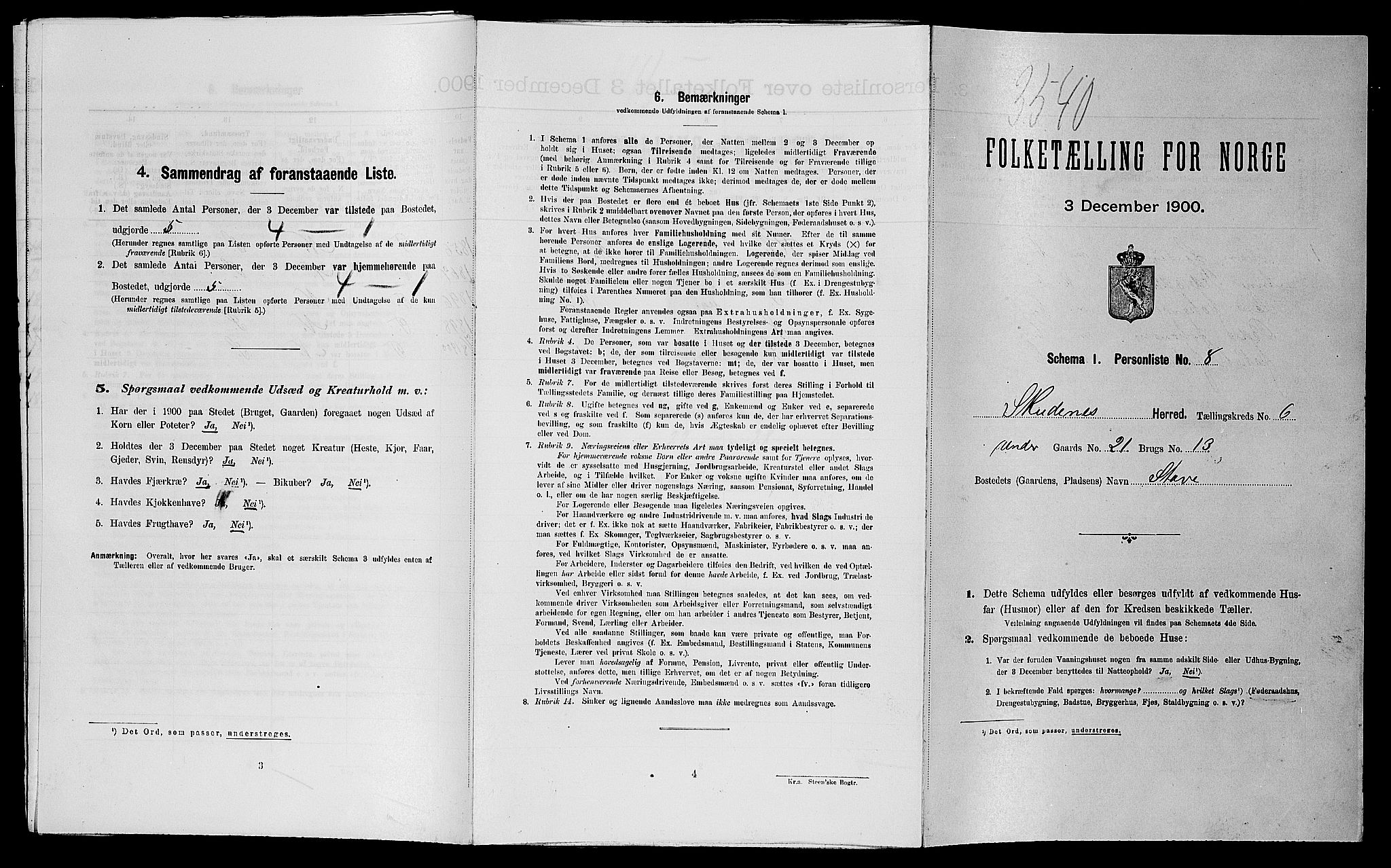 SAST, Folketelling 1900 for 1150 Skudenes herred, 1900, s. 798