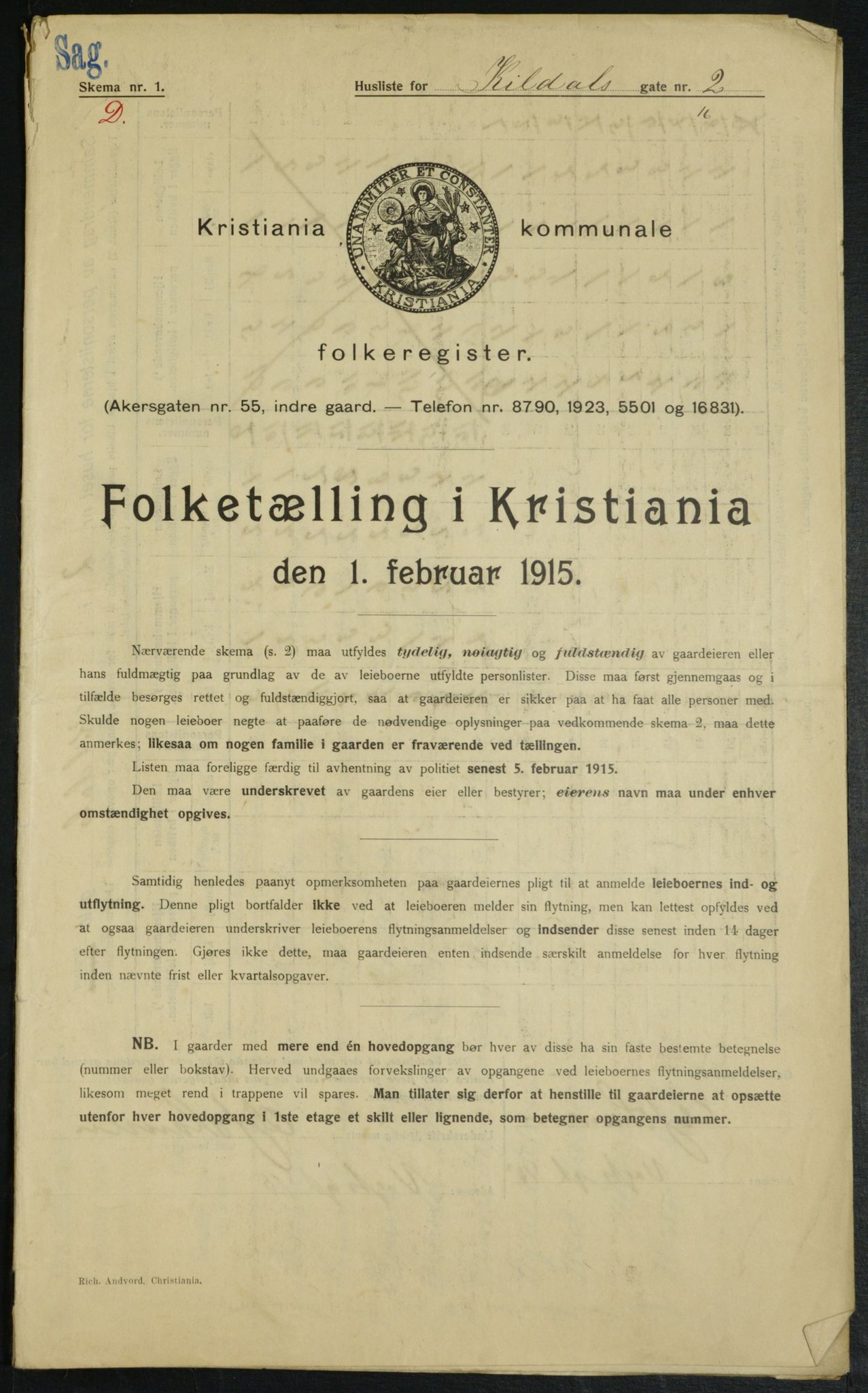 OBA, Kommunal folketelling 1.2.1915 for Kristiania, 1915, s. 49039