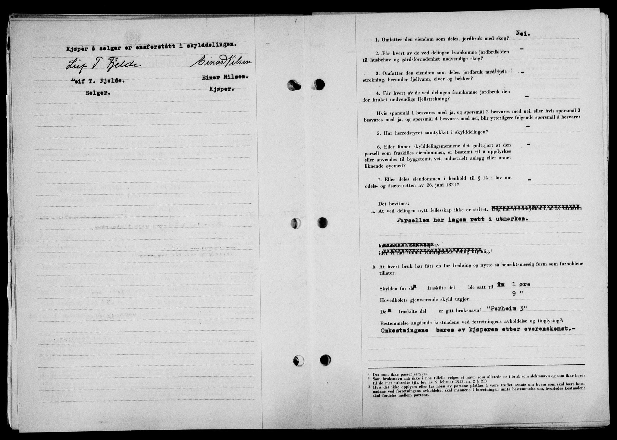 Lofoten sorenskriveri, SAT/A-0017/1/2/2C/L0021a: Pantebok nr. 21a, 1949-1949, Dagboknr: 1237/1949