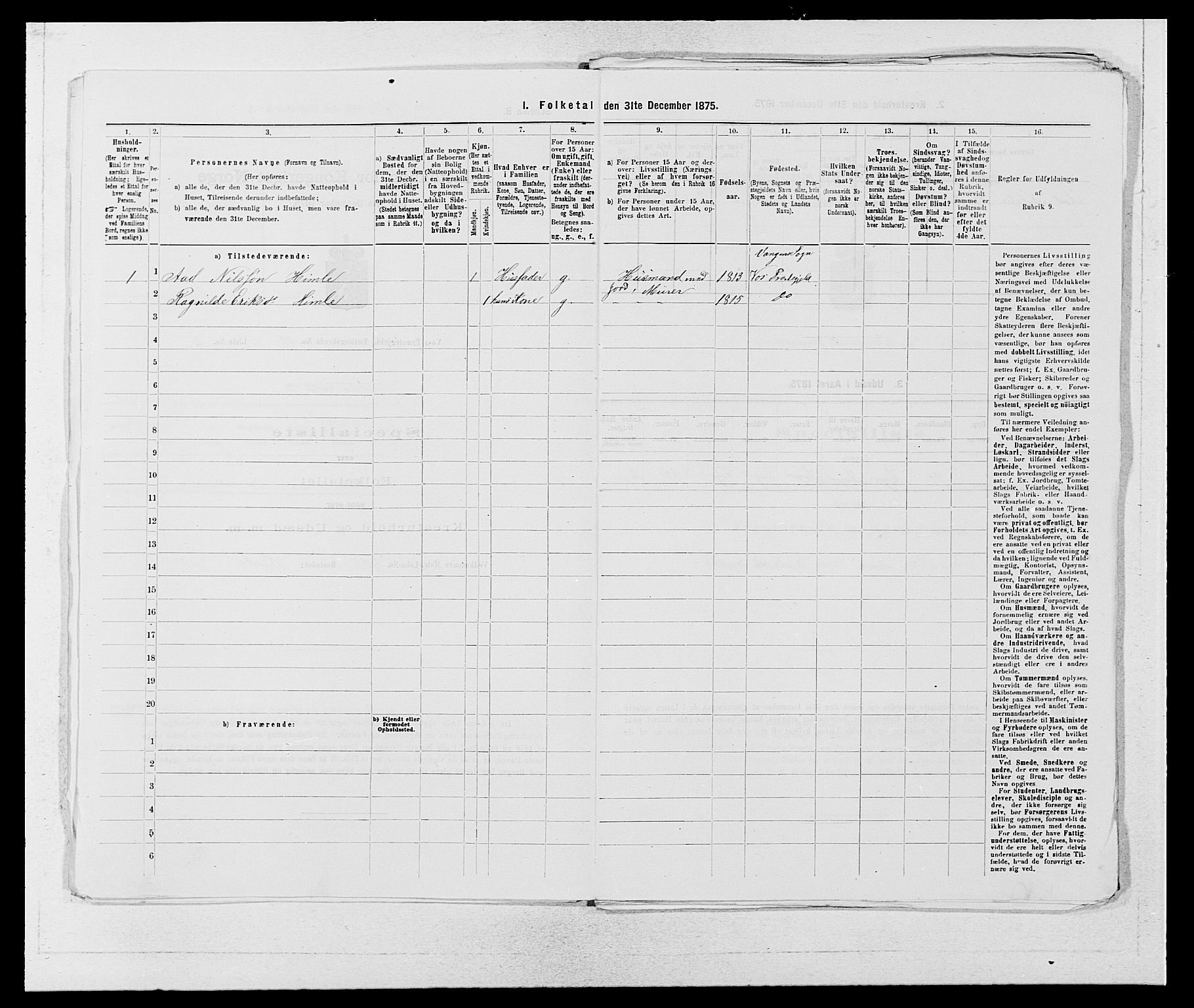 SAB, Folketelling 1875 for 1235P Voss prestegjeld, 1875, s. 1402