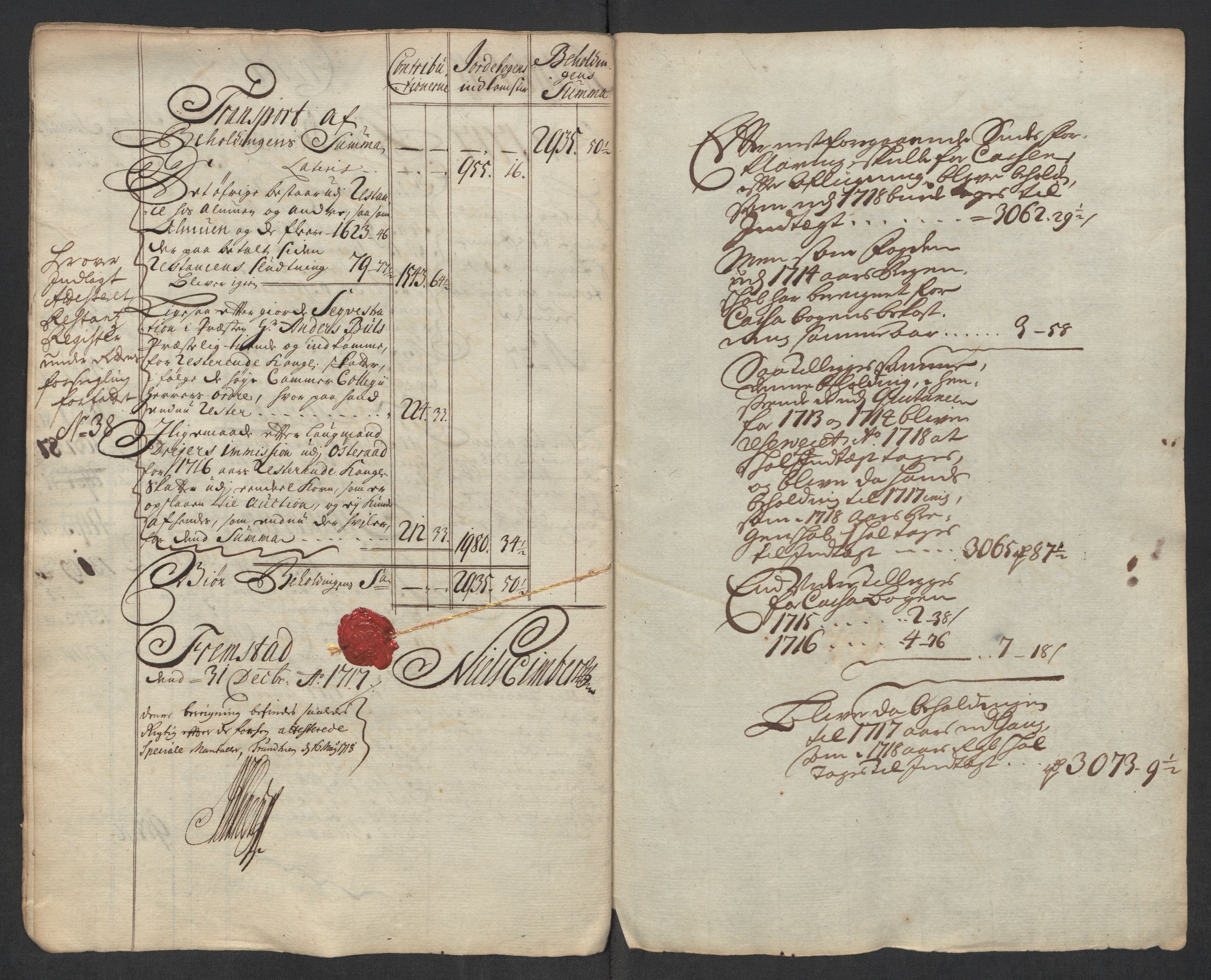 Rentekammeret inntil 1814, Reviderte regnskaper, Fogderegnskap, RA/EA-4092/R57/L3865: Fogderegnskap Fosen, 1717, s. 12