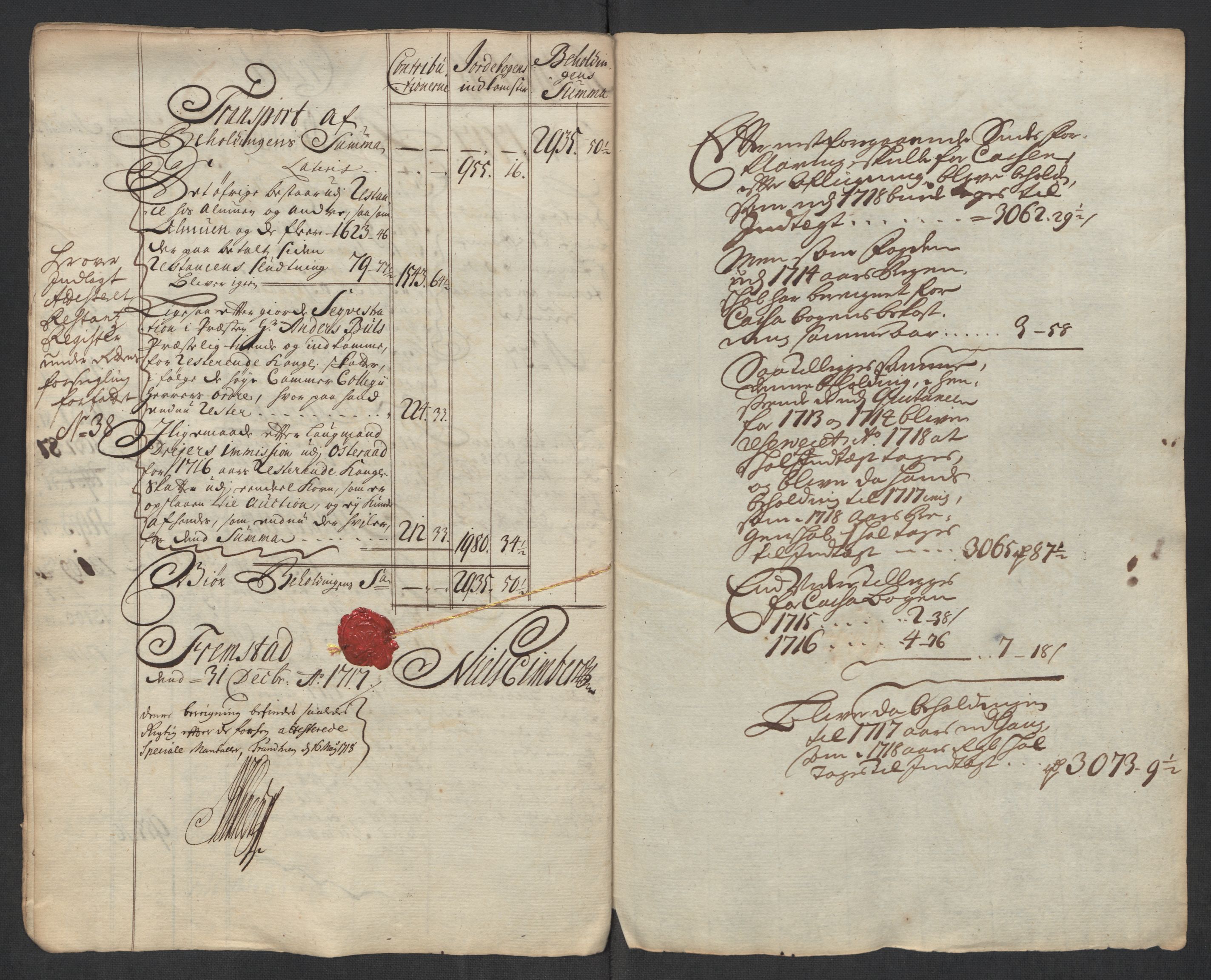 Rentekammeret inntil 1814, Reviderte regnskaper, Fogderegnskap, AV/RA-EA-4092/R57/L3865: Fogderegnskap Fosen, 1717, s. 12