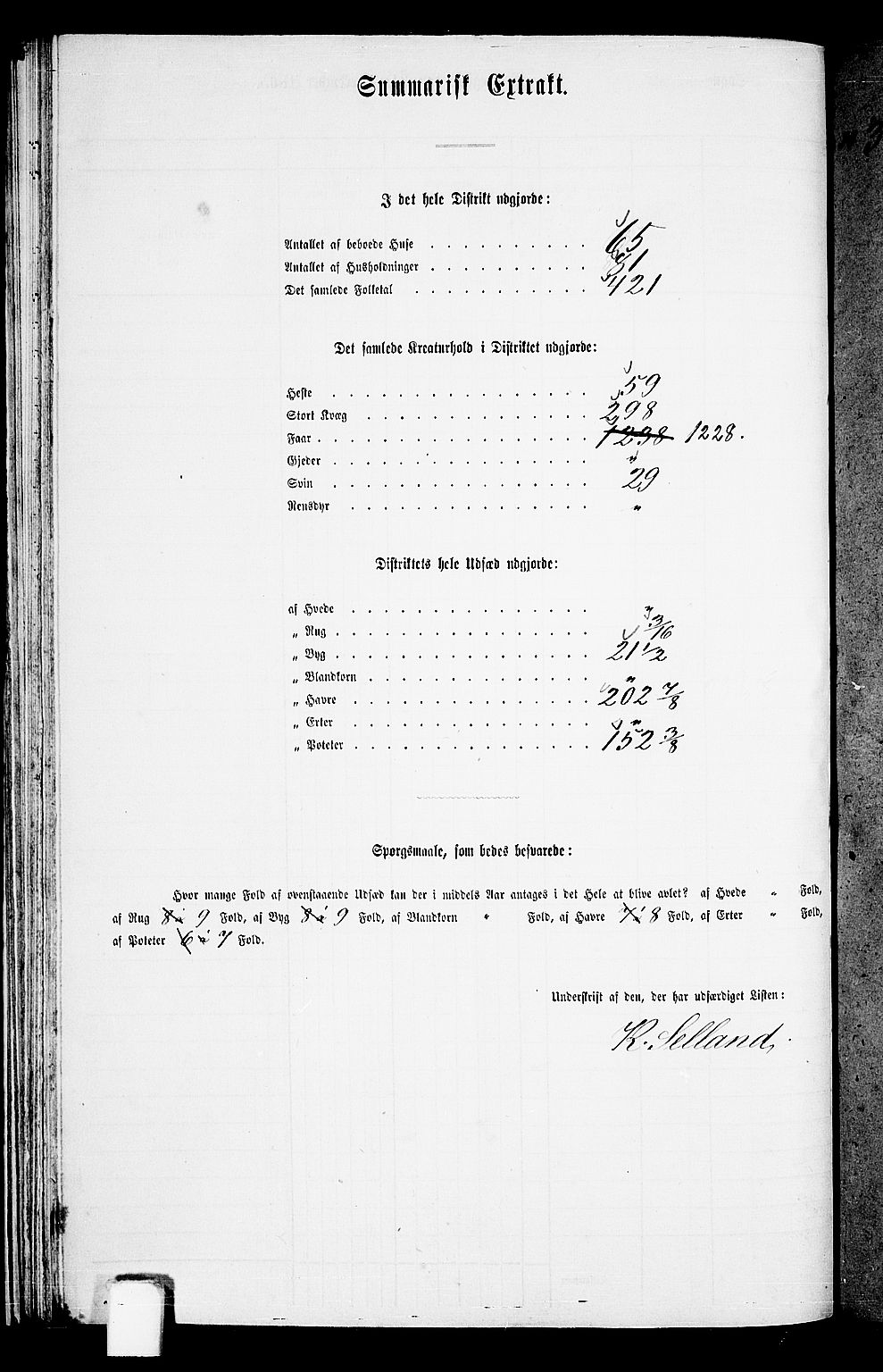 RA, Folketelling 1865 for 1142P Rennesøy prestegjeld, 1865, s. 41