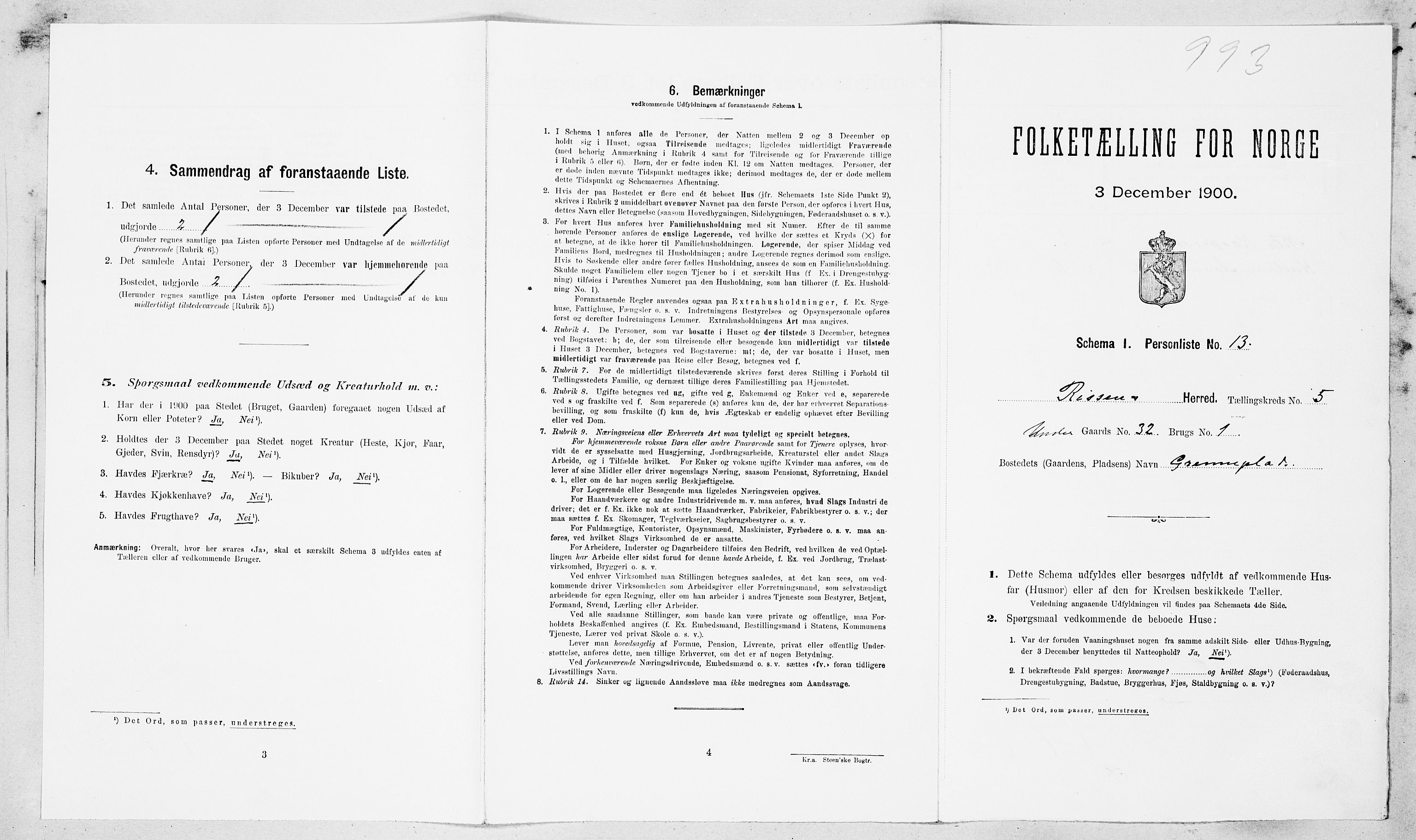 SAT, Folketelling 1900 for 1624 Rissa herred, 1900, s. 596