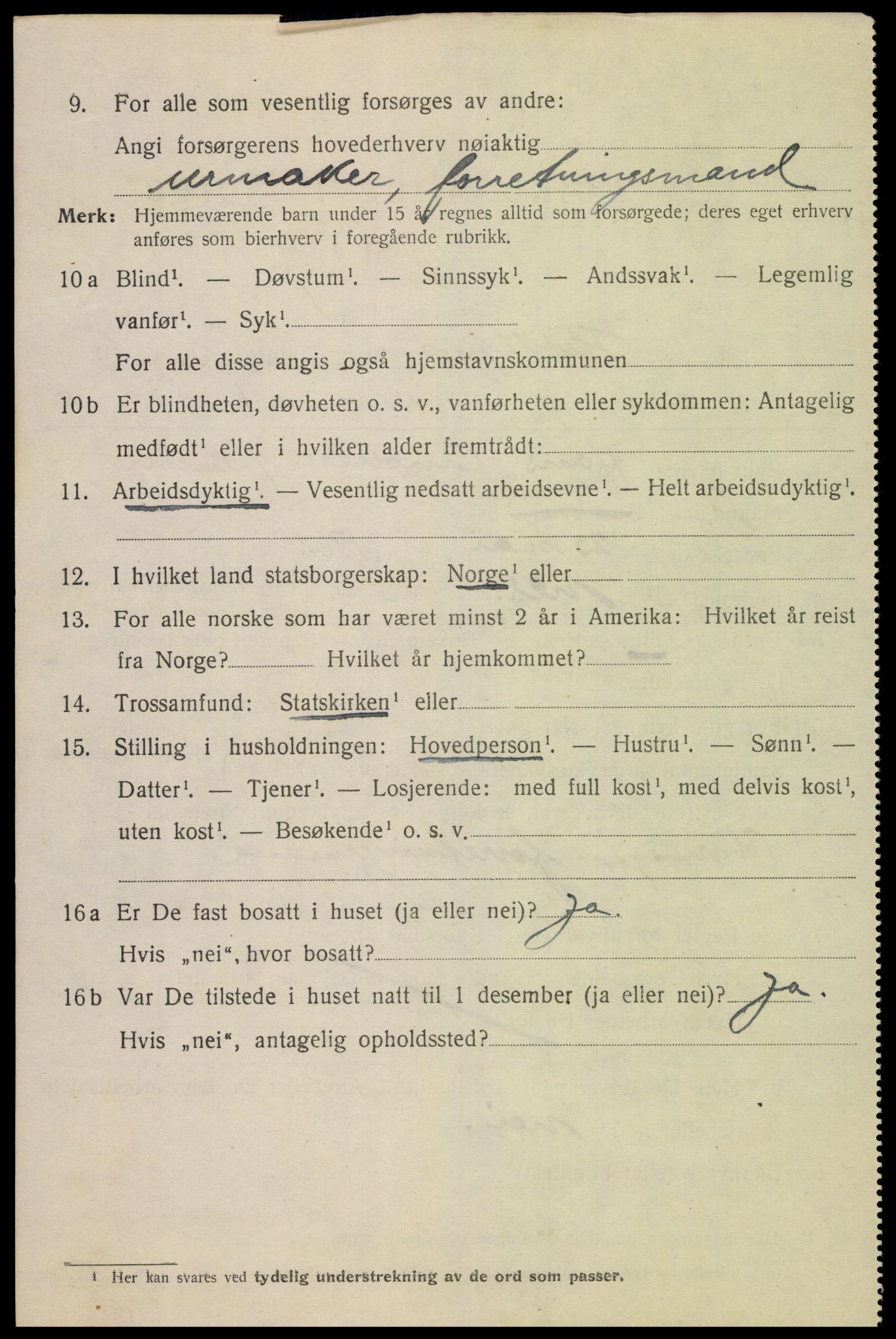 SAK, Folketelling 1920 for 1004 Flekkefjord kjøpstad, 1920, s. 5823