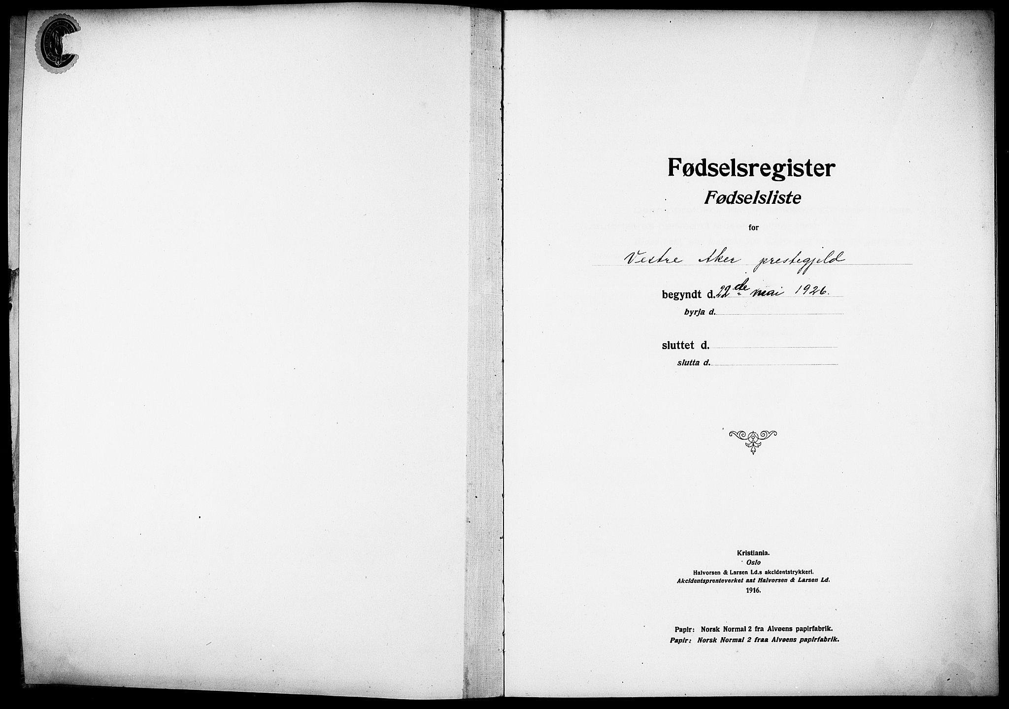 Vestre Aker prestekontor Kirkebøker, SAO/A-10025/J/Ja/L0003: Fødselsregister nr. 3, 1926-1930