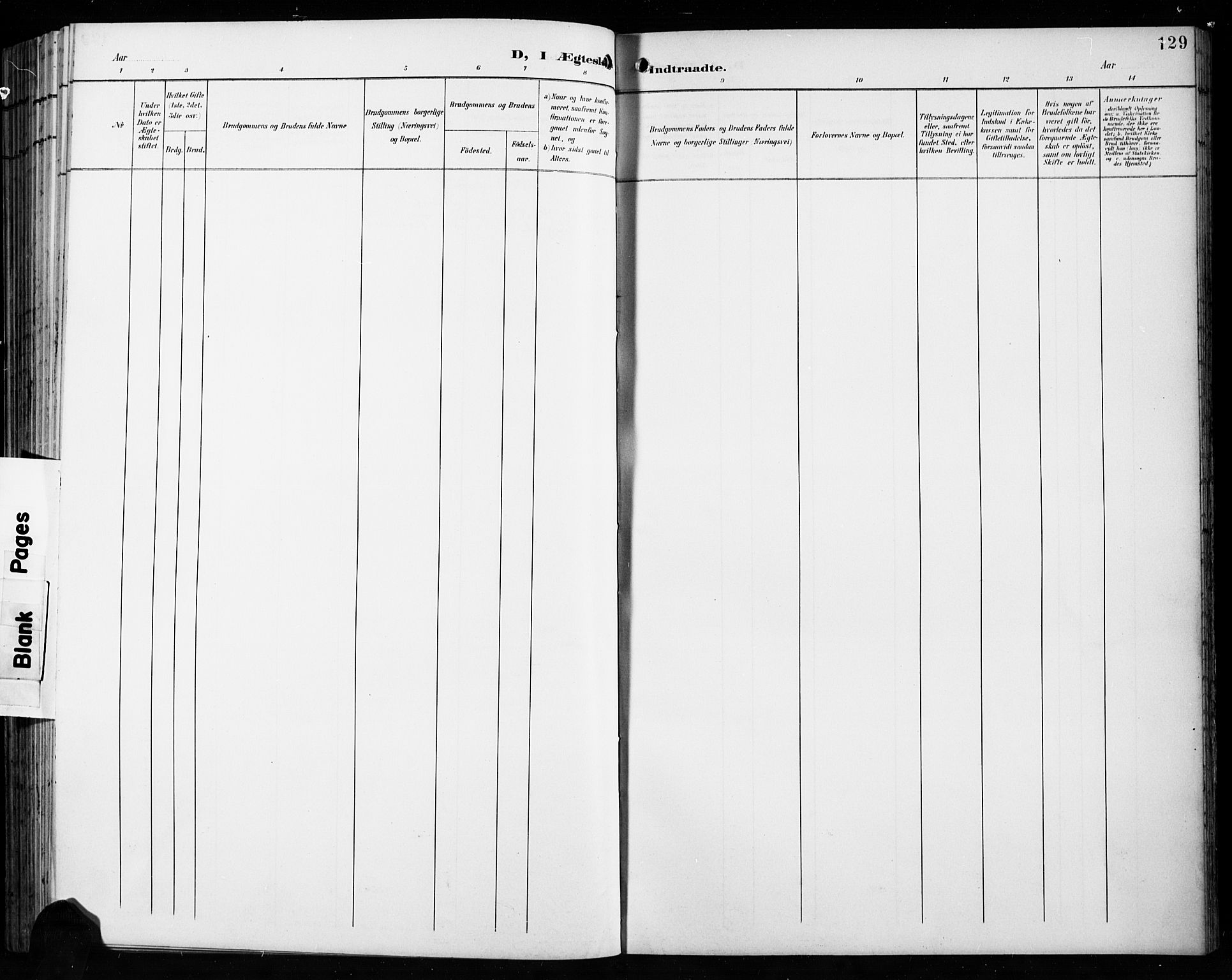 Åseral sokneprestkontor, SAK/1111-0051/F/Fb/L0003: Klokkerbok nr. B 3, 1900-1919, s. 129