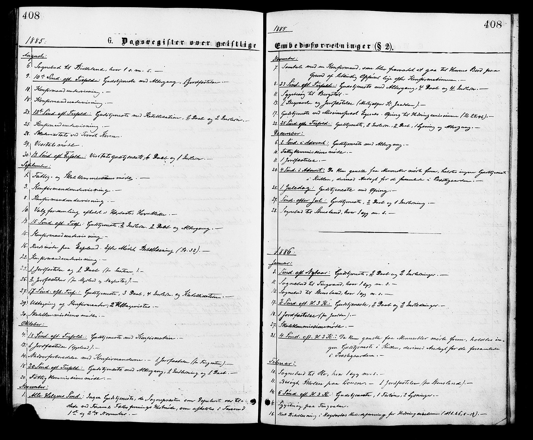 Hægebostad sokneprestkontor, SAK/1111-0024/F/Fa/Faa/L0005: Ministerialbok nr. A 5, 1864-1886, s. 408