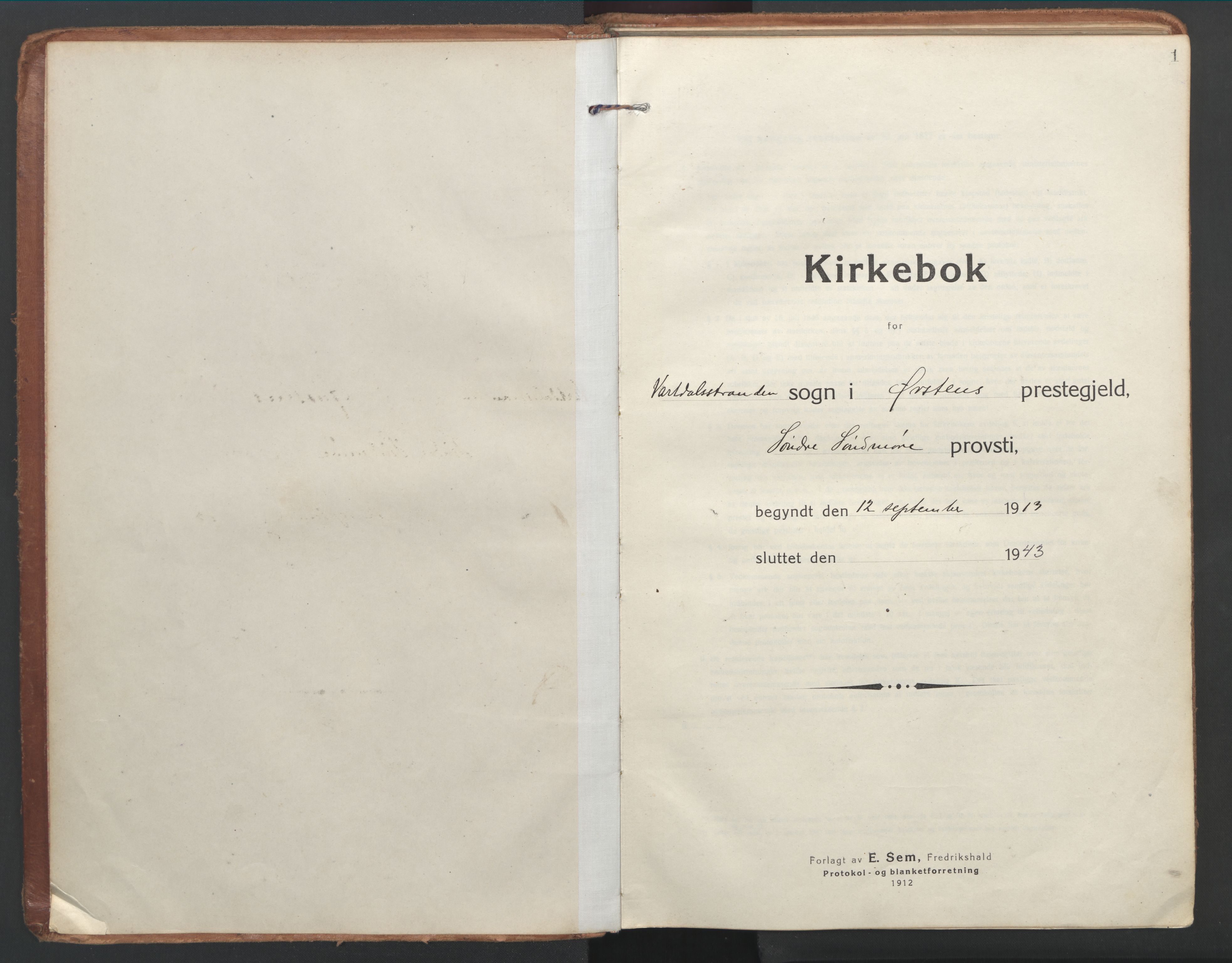 Ministerialprotokoller, klokkerbøker og fødselsregistre - Møre og Romsdal, AV/SAT-A-1454/514/L0200: Ministerialbok nr. 514A02, 1913-1943, s. 1