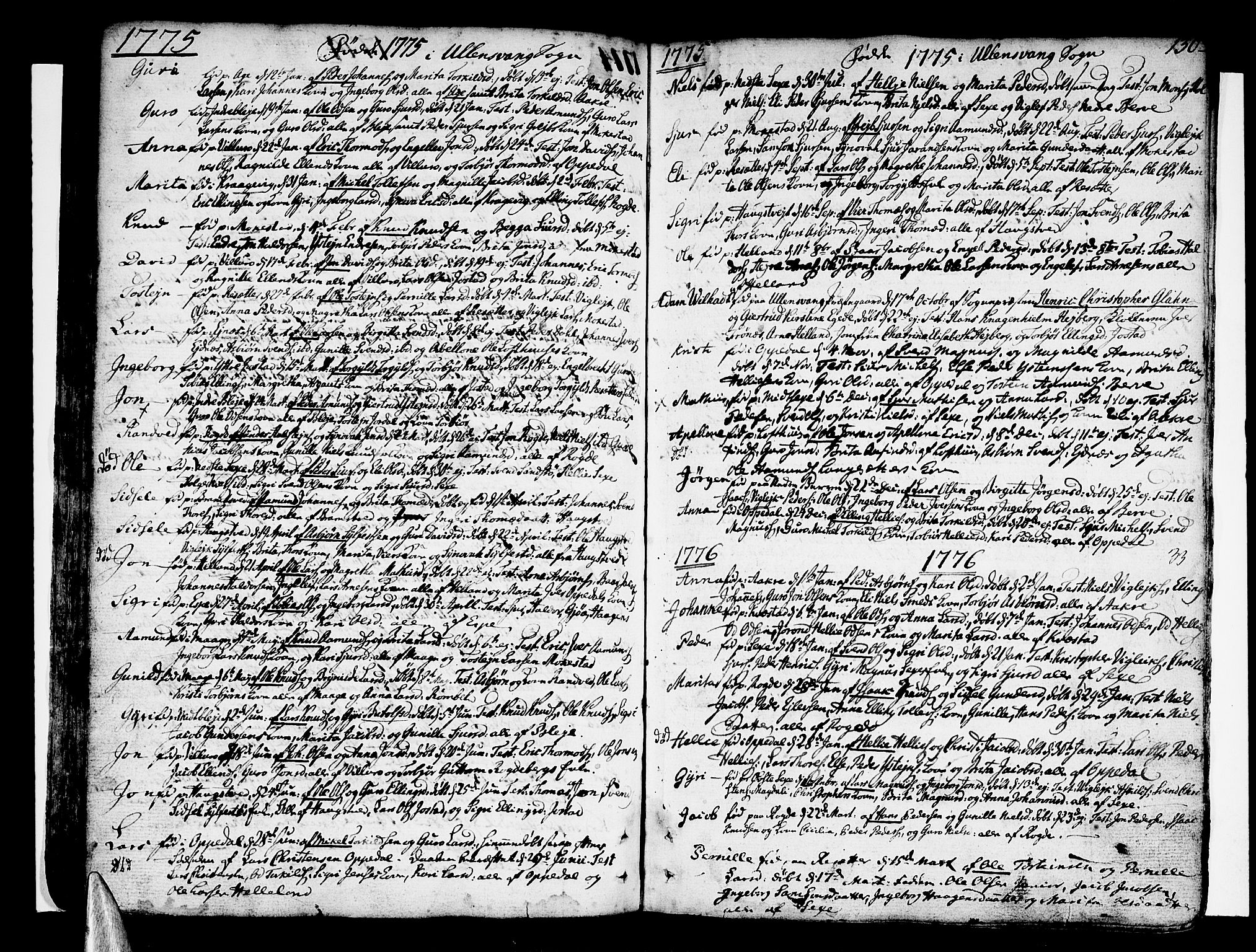 Ullensvang sokneprestembete, SAB/A-78701/H/Haa: Ministerialbok nr. A 6 /1, 1758-1788, s. 130