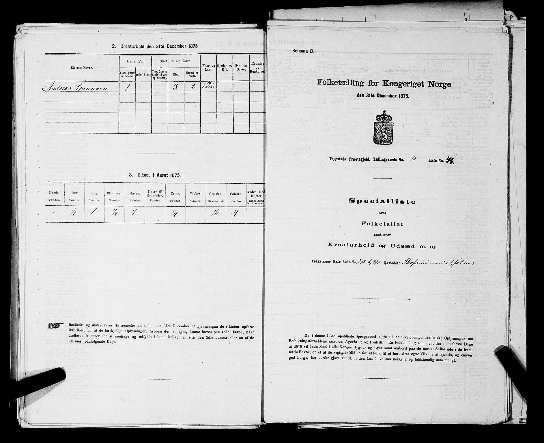 RA, Folketelling 1875 for 0122P Trøgstad prestegjeld, 1875, s. 1187