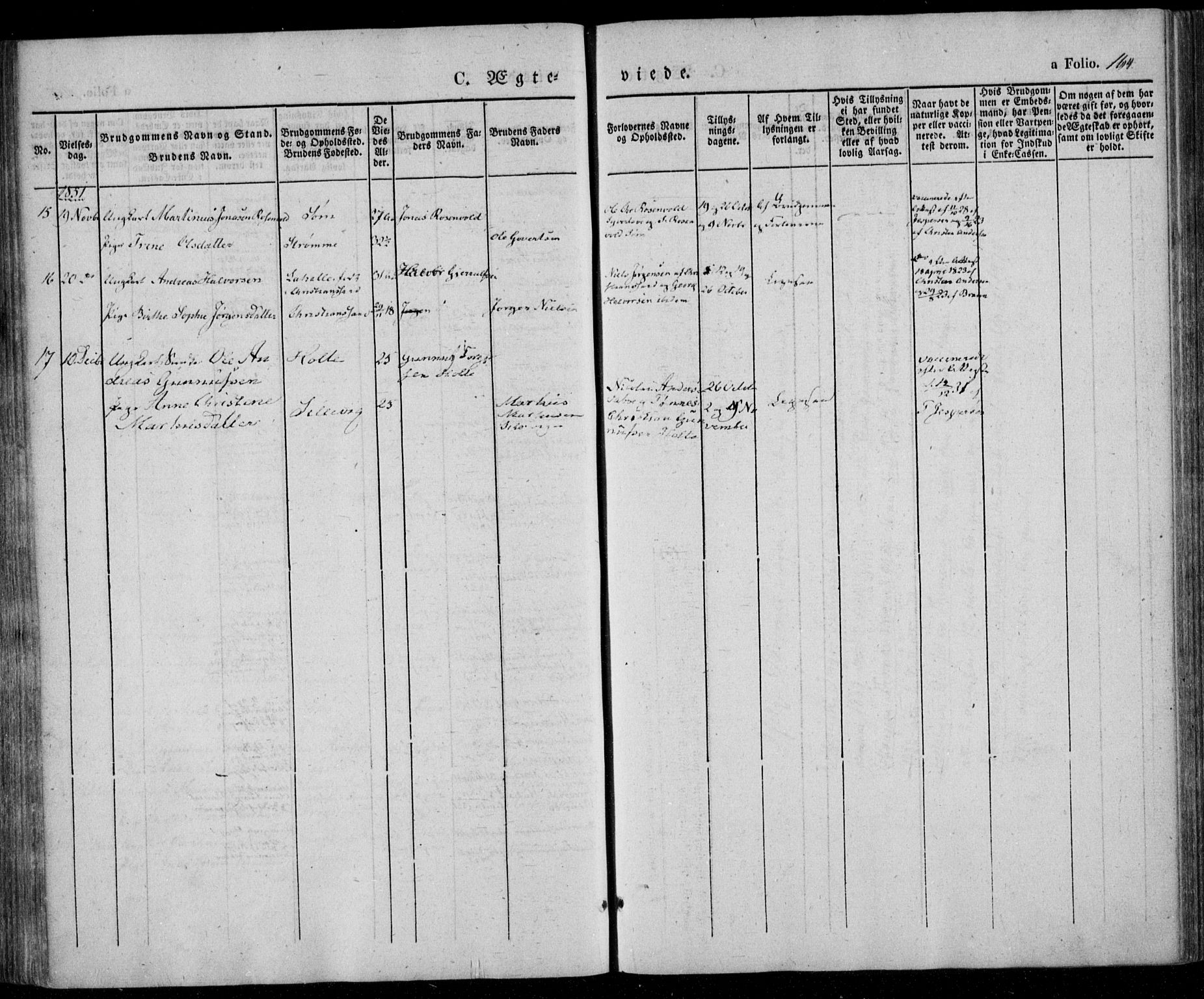 Oddernes sokneprestkontor, SAK/1111-0033/F/Fa/Faa/L0006: Ministerialbok nr. A 6, 1838-1851, s. 164