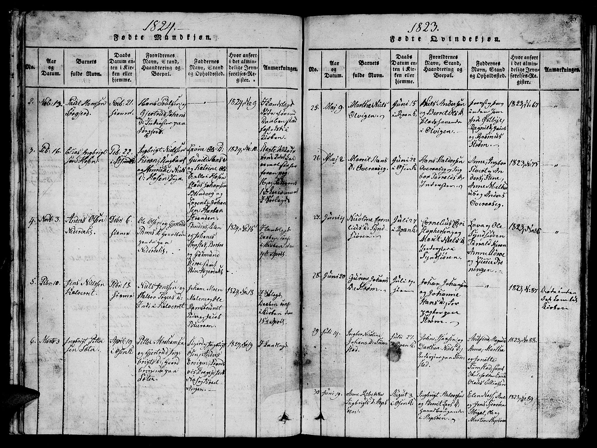 Ministerialprotokoller, klokkerbøker og fødselsregistre - Sør-Trøndelag, SAT/A-1456/657/L0714: Klokkerbok nr. 657C01, 1818-1868, s. 30