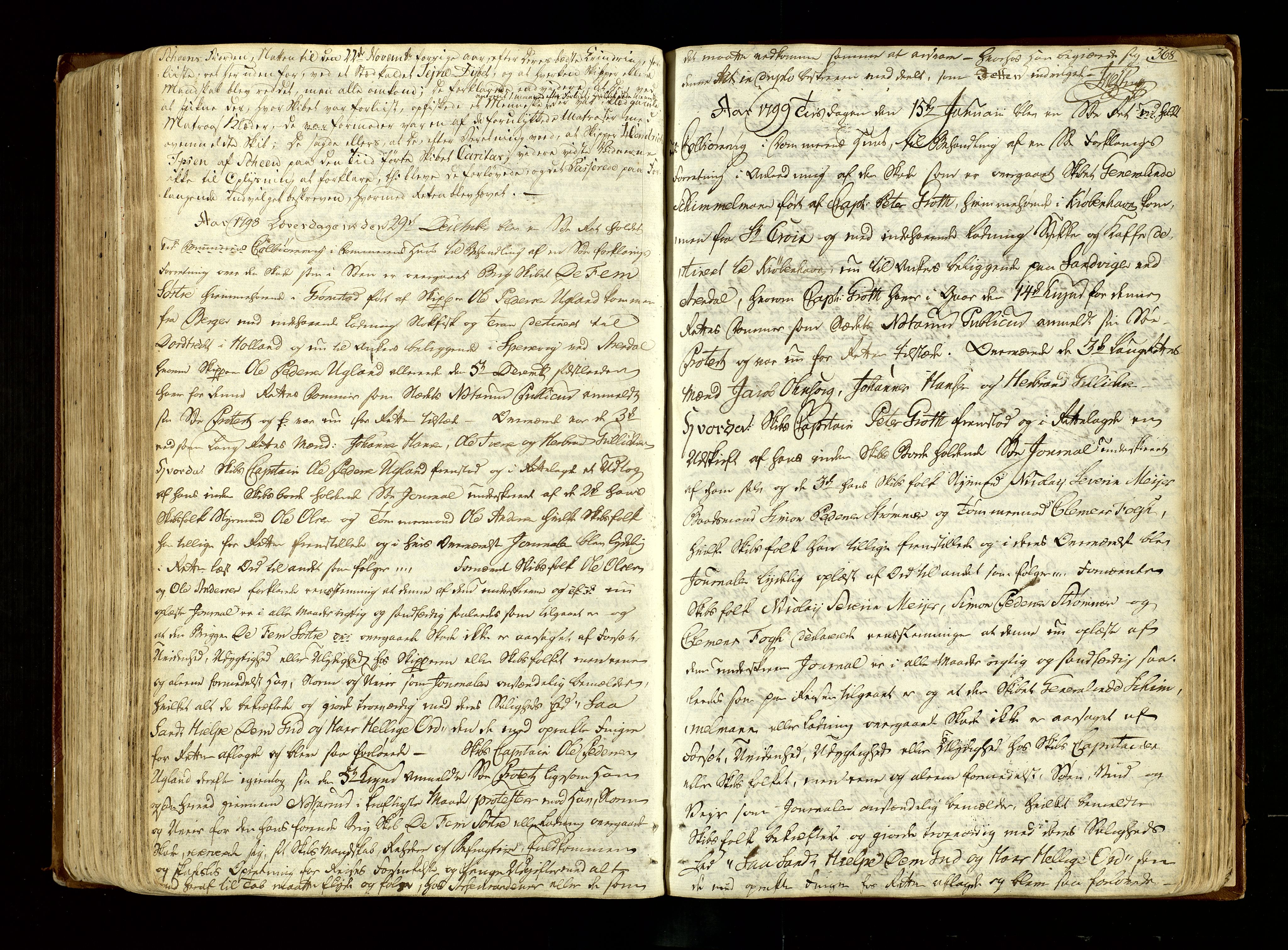 Nedenes sorenskriveri før 1824, SAK/1221-0007/F/Fb/L0003: Ekstrarettsprotokoll med register nr 3, 1792-1801, s. 368