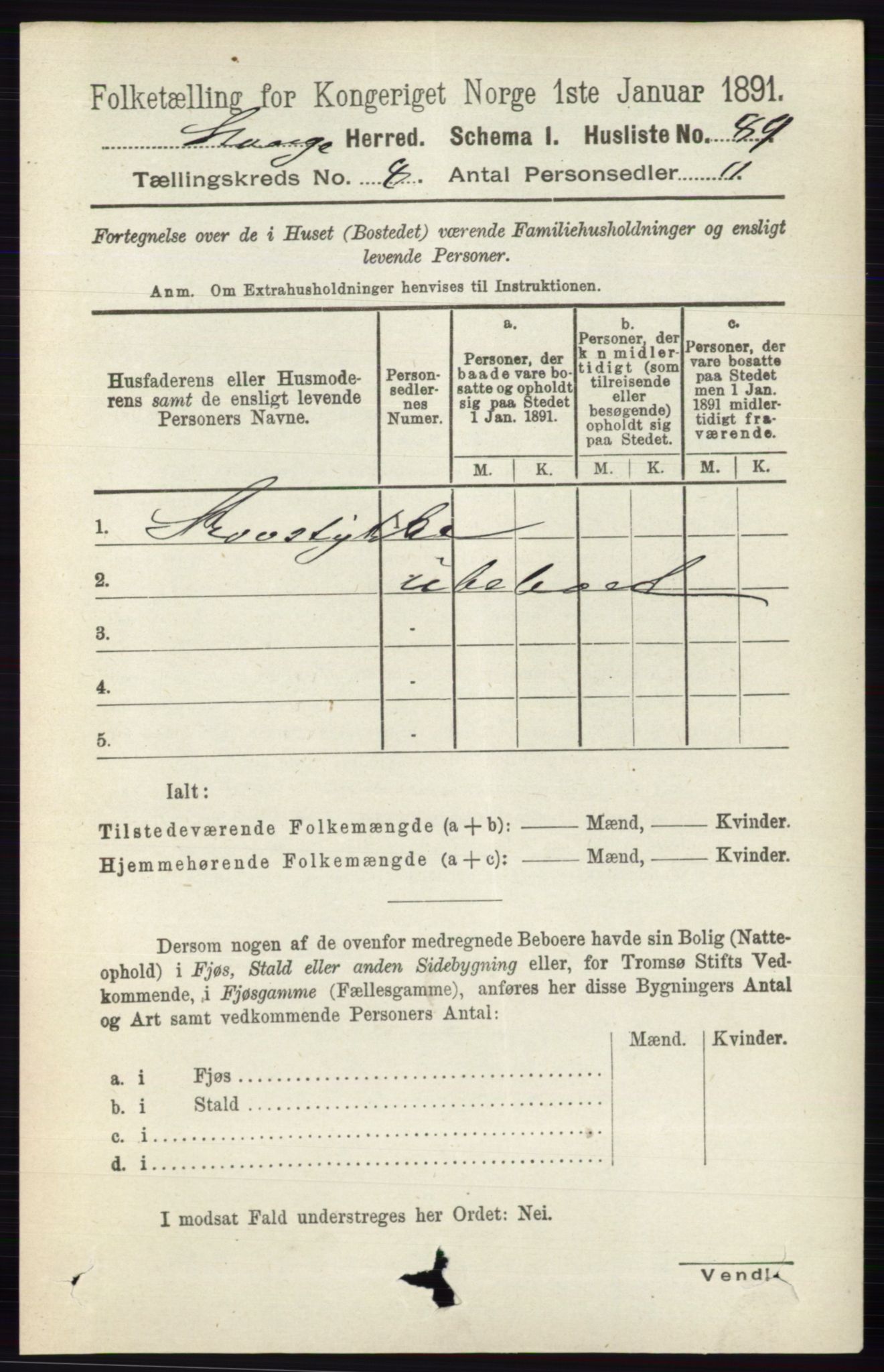 RA, Folketelling 1891 for 0417 Stange herred, 1891, s. 5331
