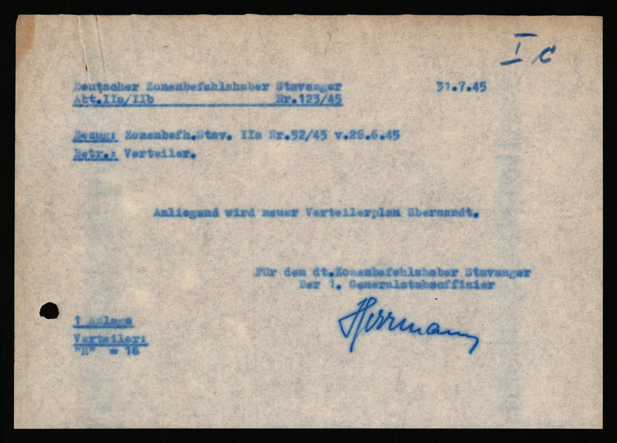 Deutscher Oberbefehlshaber Norwegen (DOBN), RA/RAFA-2197/D/Dl/L0119: DB Zone Stavanger Abt. Ic, 1945, s. 199