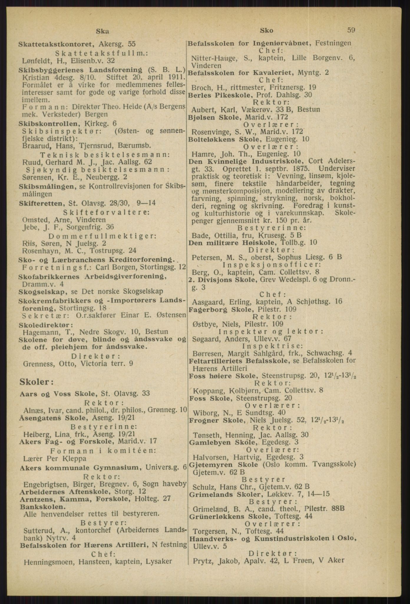Kristiania/Oslo adressebok, PUBL/-, 1936, s. 59