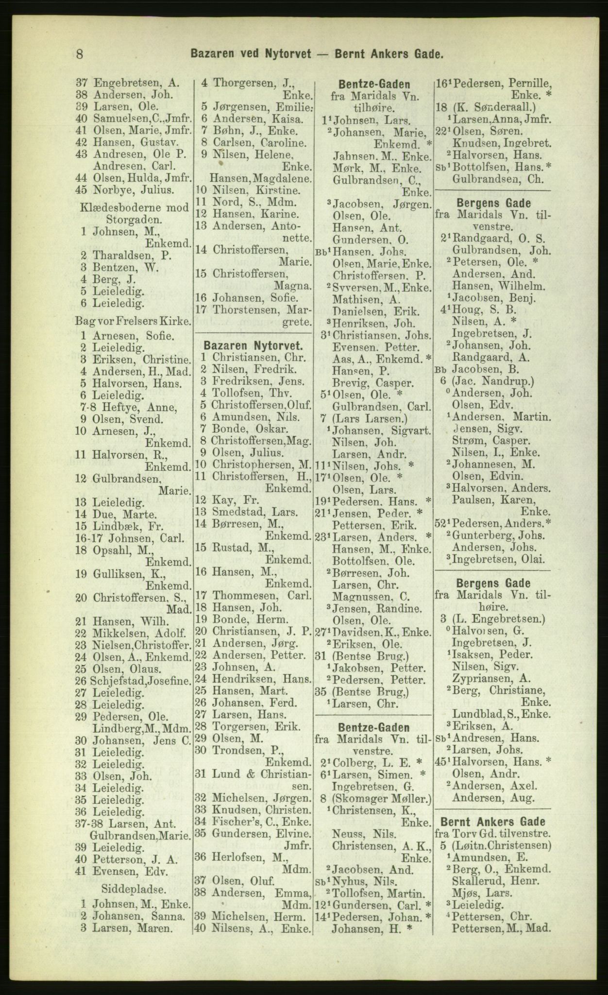 Kristiania/Oslo adressebok, PUBL/-, 1883, s. 8