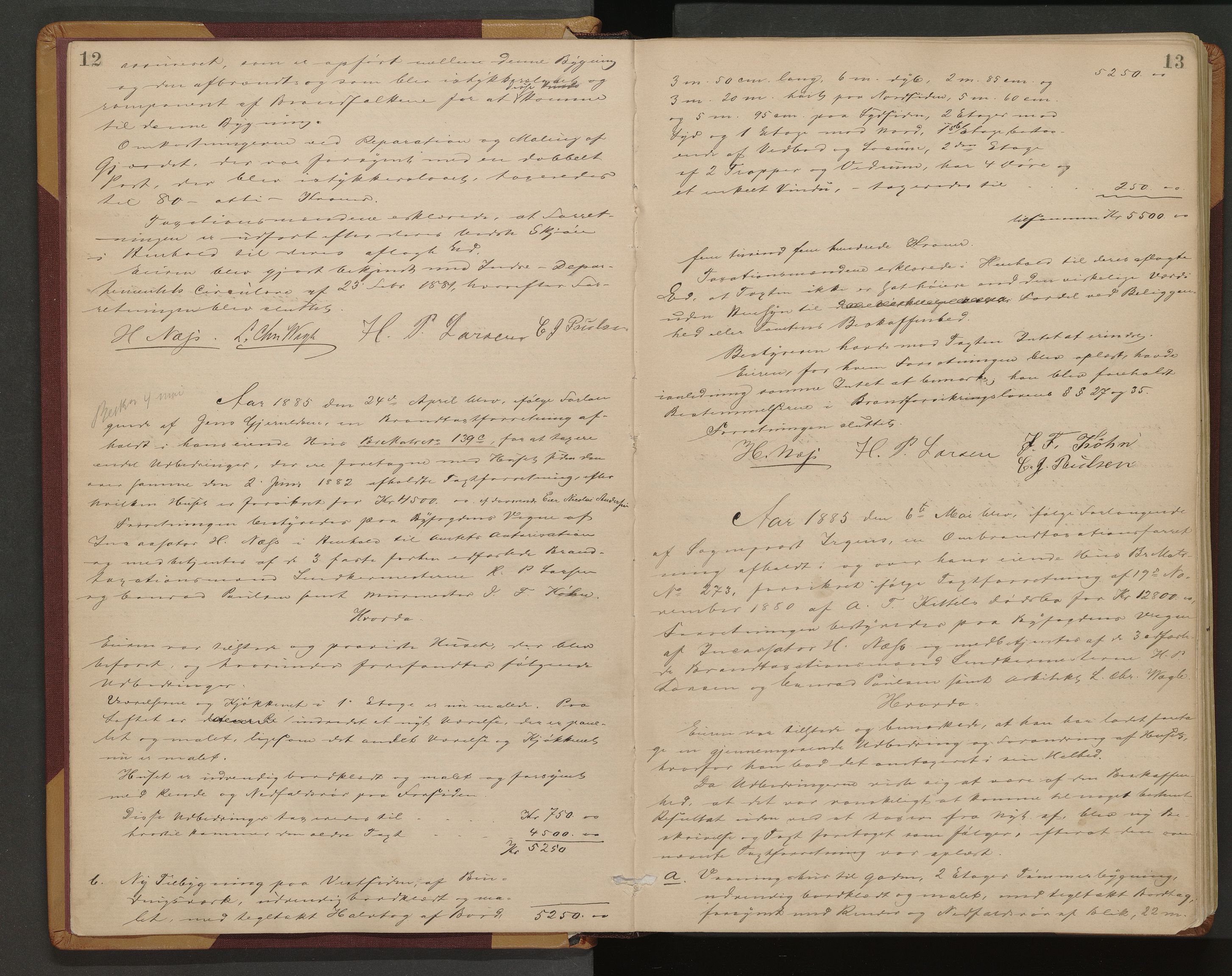 Norges Brannkasse Arendal, AV/SAK-2241-0002/F/Fa/L0021: Branntakstprotokoll nr. 19 med matrikkelnummerregister, 1884-1897