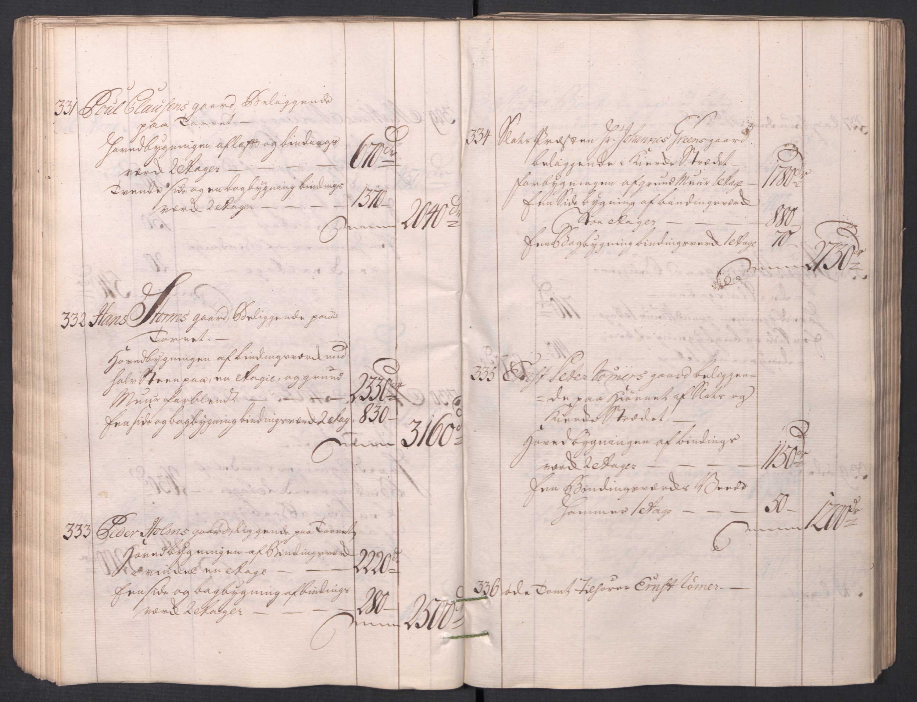 Kristiania stiftamt, AV/SAO-A-10386/I/Ia/L0001/0002: Branntakster / Christiania, 1766-1767