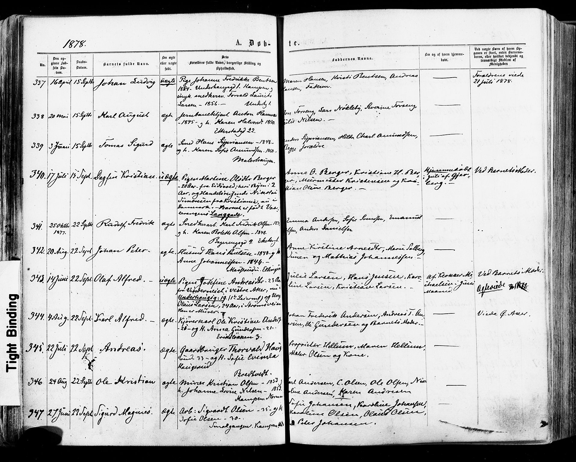 Østre Aker prestekontor Kirkebøker, AV/SAO-A-10840/F/Fa/L0004: Ministerialbok nr. I 4, 1876-1889