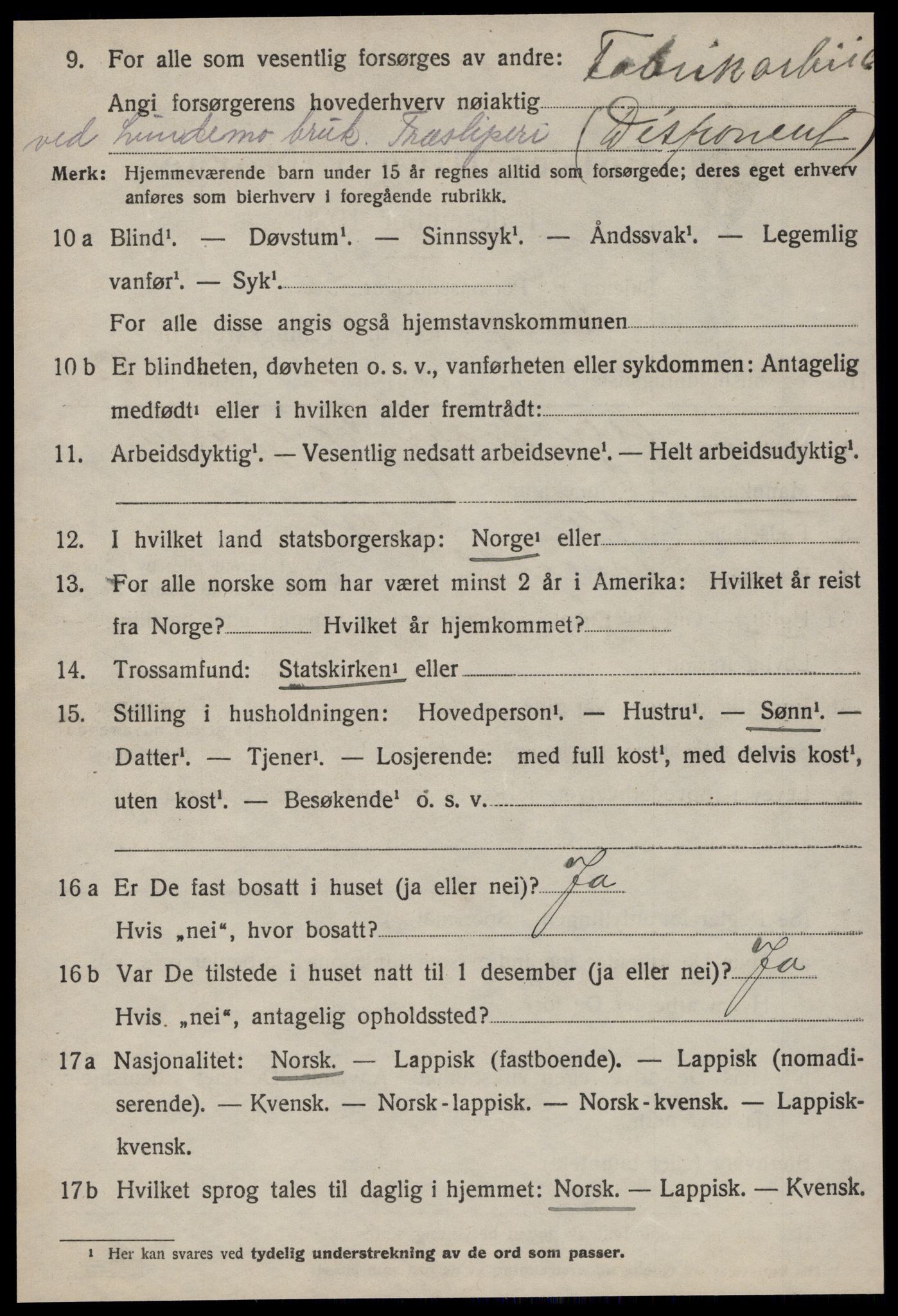 SAT, Folketelling 1920 for 1650 Horg herred, 1920, s. 1641