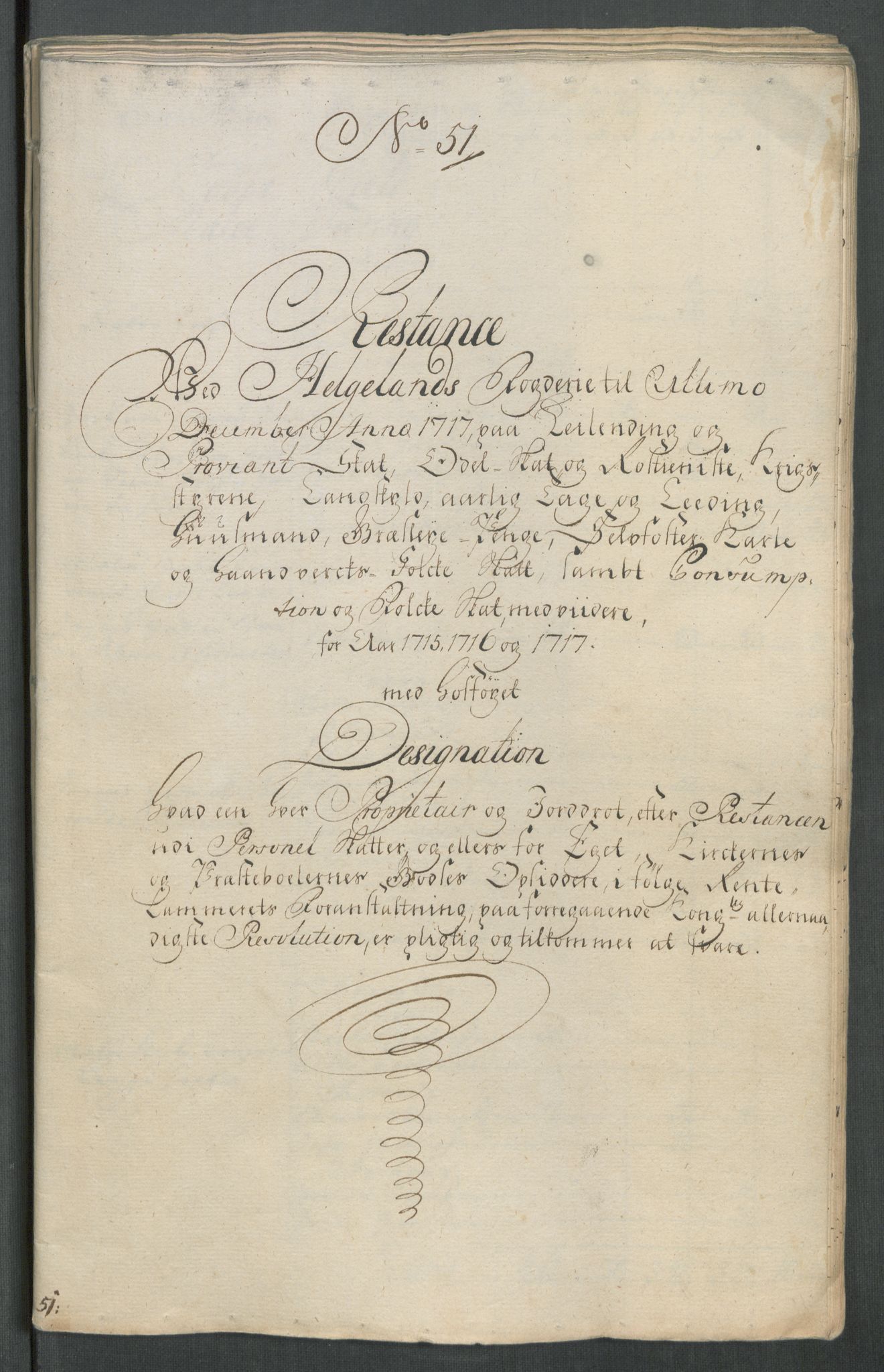 Rentekammeret inntil 1814, Reviderte regnskaper, Fogderegnskap, RA/EA-4092/R65/L4515: Fogderegnskap Helgeland, 1717, s. 342