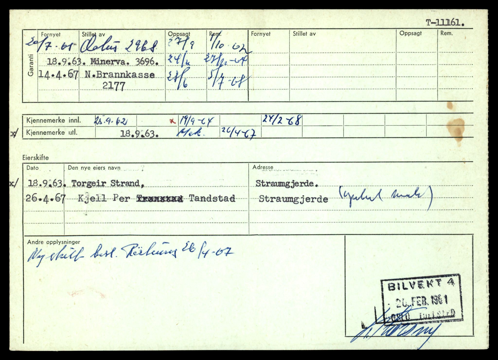 Møre og Romsdal vegkontor - Ålesund trafikkstasjon, AV/SAT-A-4099/F/Fe/L0027: Registreringskort for kjøretøy T 11161 - T 11289, 1927-1998, s. 18