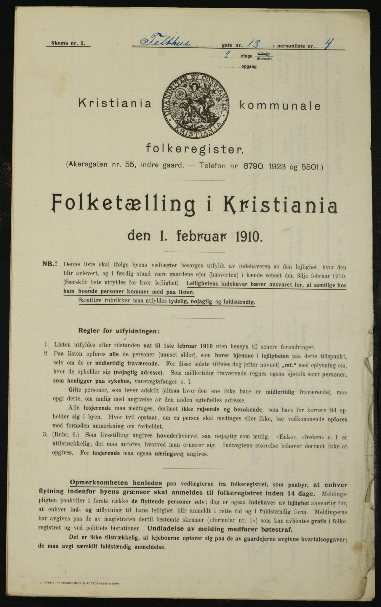 OBA, Kommunal folketelling 1.2.1910 for Kristiania, 1910, s. 102199