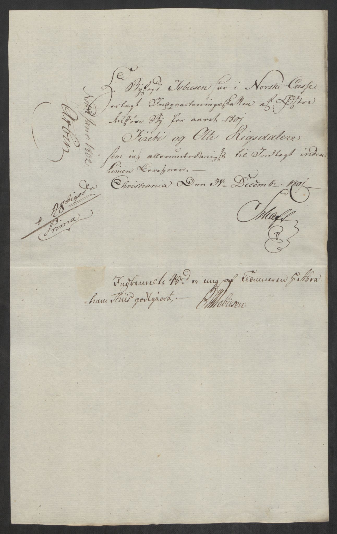 Danske Kanselli 1800-1814, AV/RA-EA-3024/K/Kk/Kka/Kkac/L0236: Kjøpstadregnskap Øster Risør, 1801-1804, s. 195