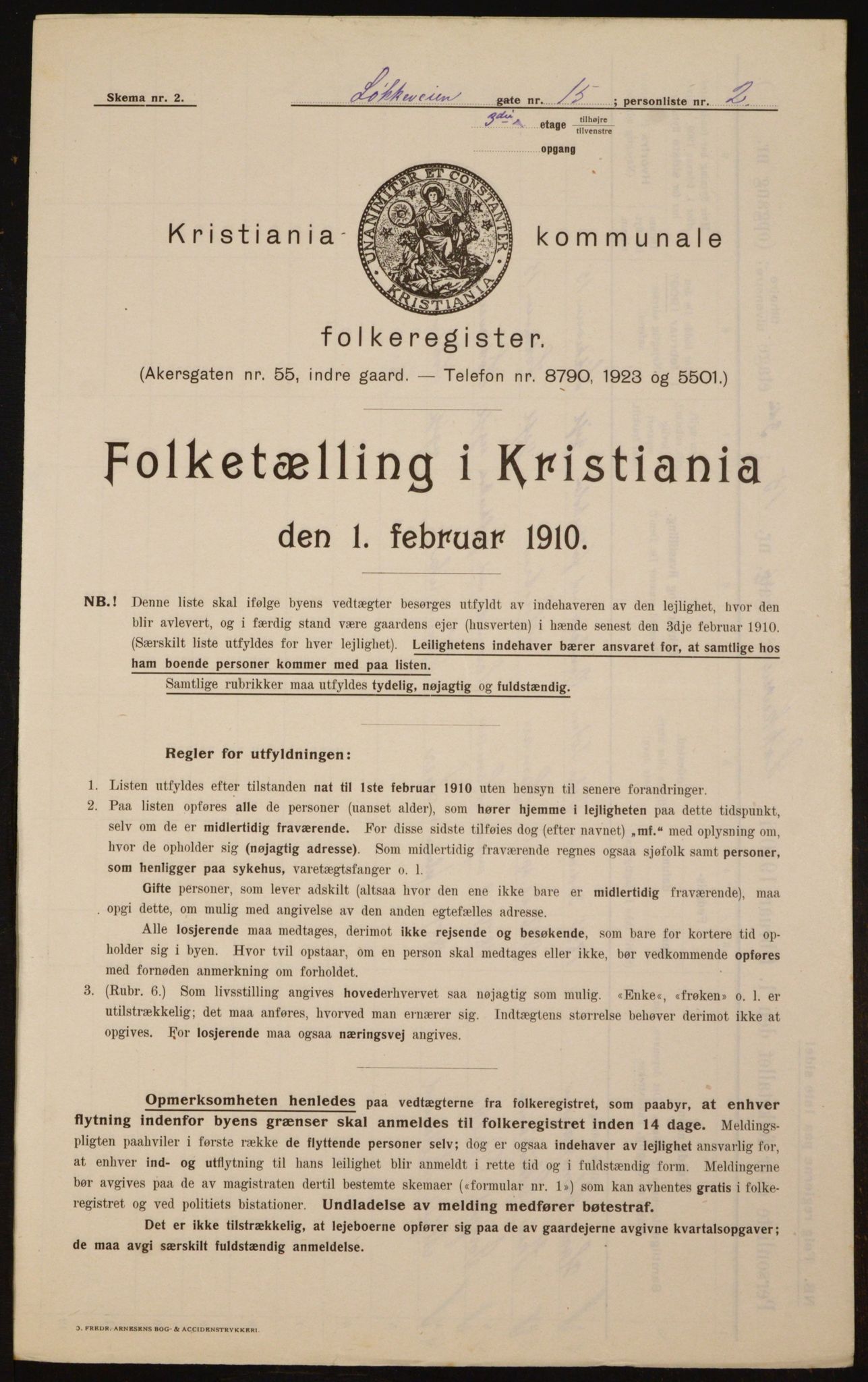 OBA, Kommunal folketelling 1.2.1910 for Kristiania, 1910, s. 56757
