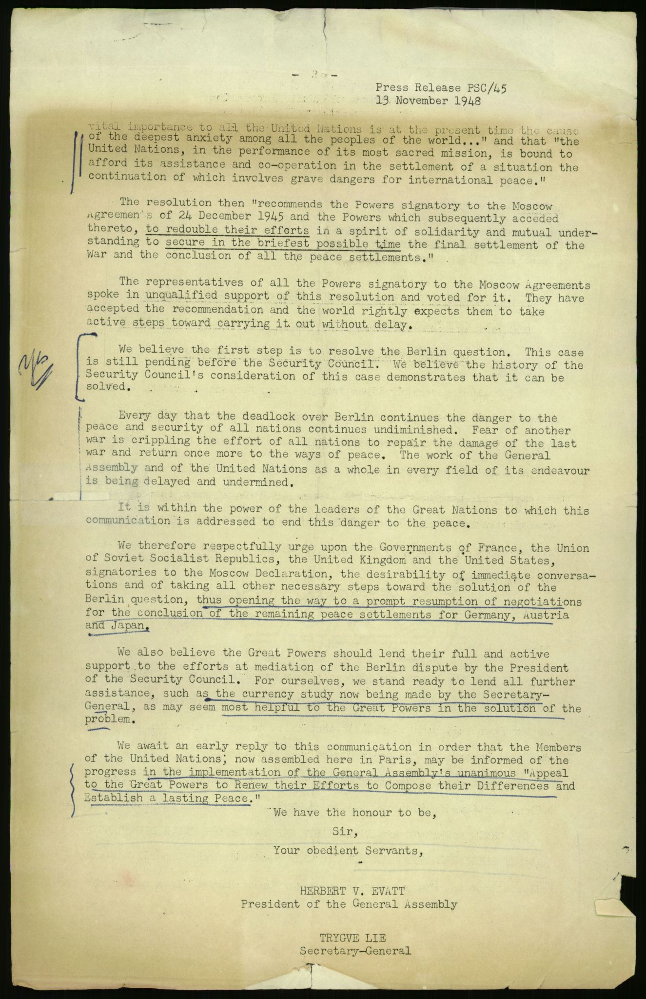 Lie, Trygve, RA/PA-1407/D/L0029: Dokumenter vedr. Kina, 1948-1950, s. 664