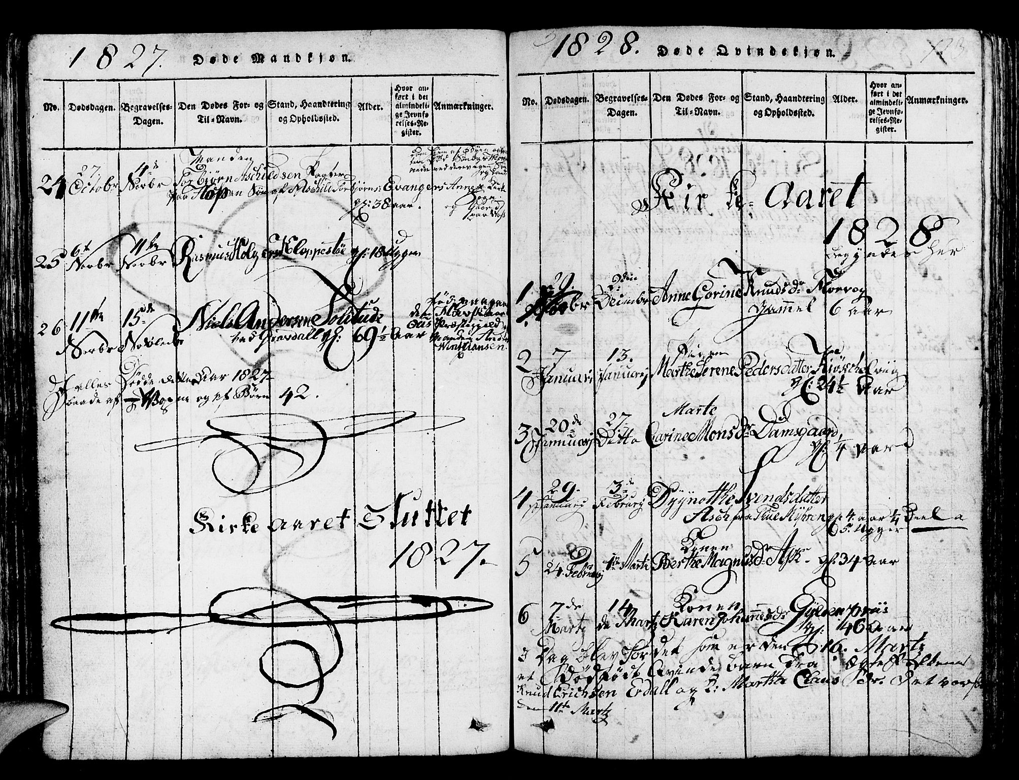 Askøy Sokneprestembete, AV/SAB-A-74101/H/Ha/Hab/Haba/L0002: Klokkerbok nr. A 2, 1815-1846, s. 123