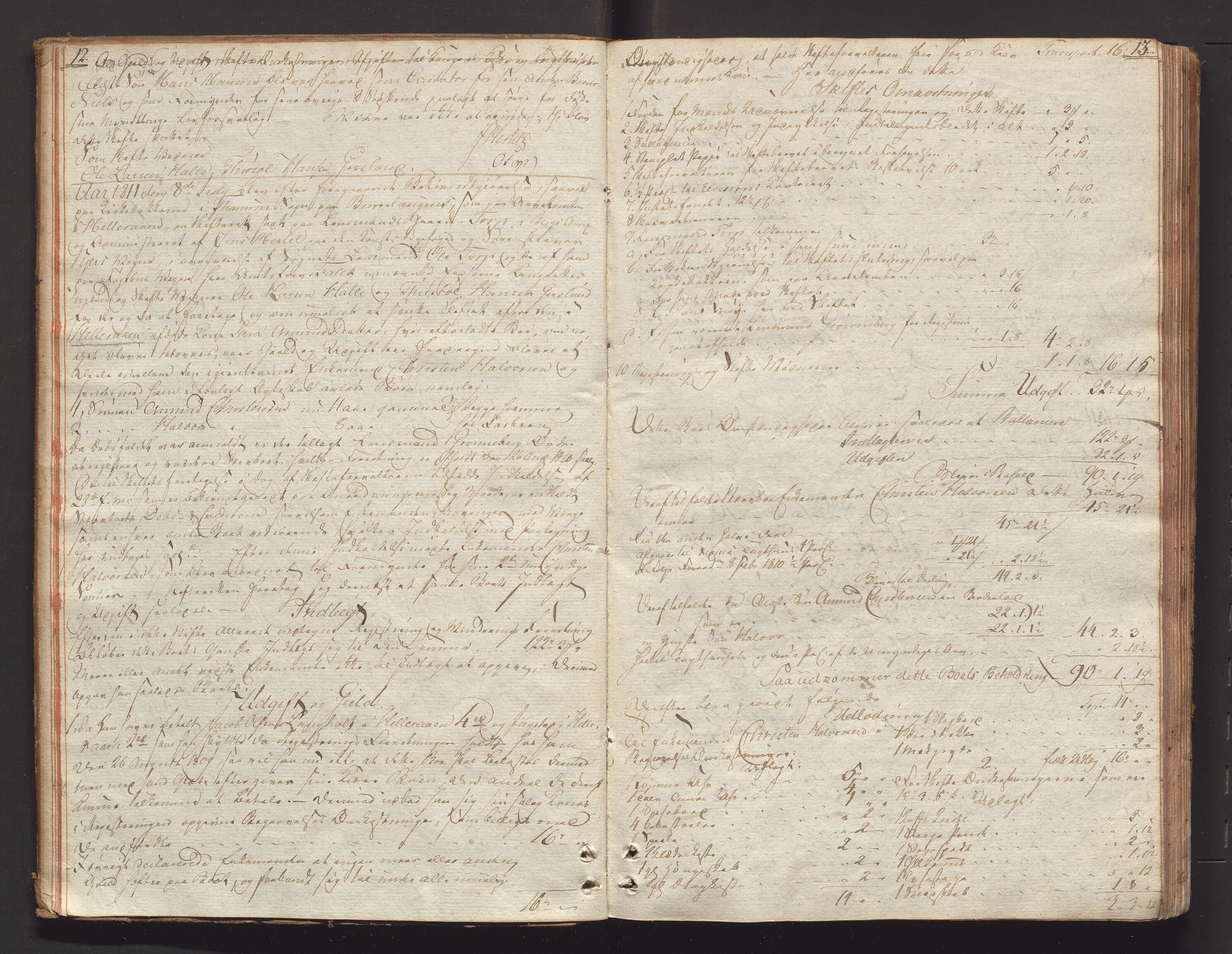 Larvik sorenskriveri, AV/SAKO-A-83/H/Hd/Hda/L0016: Skifteprotokoll, 1811-1812, s. 12-13