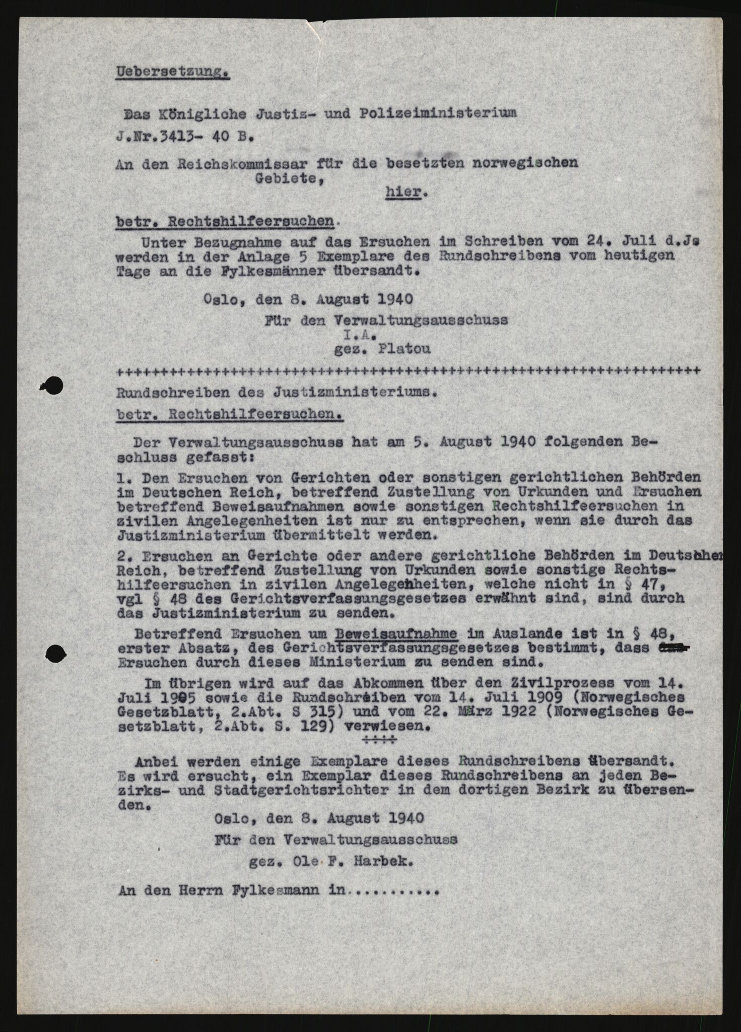 Forsvarets Overkommando. 2 kontor. Arkiv 11.4. Spredte tyske arkivsaker, AV/RA-RAFA-7031/D/Dar/Darb/L0013: Reichskommissariat - Hauptabteilung Vervaltung, 1917-1942, s. 831