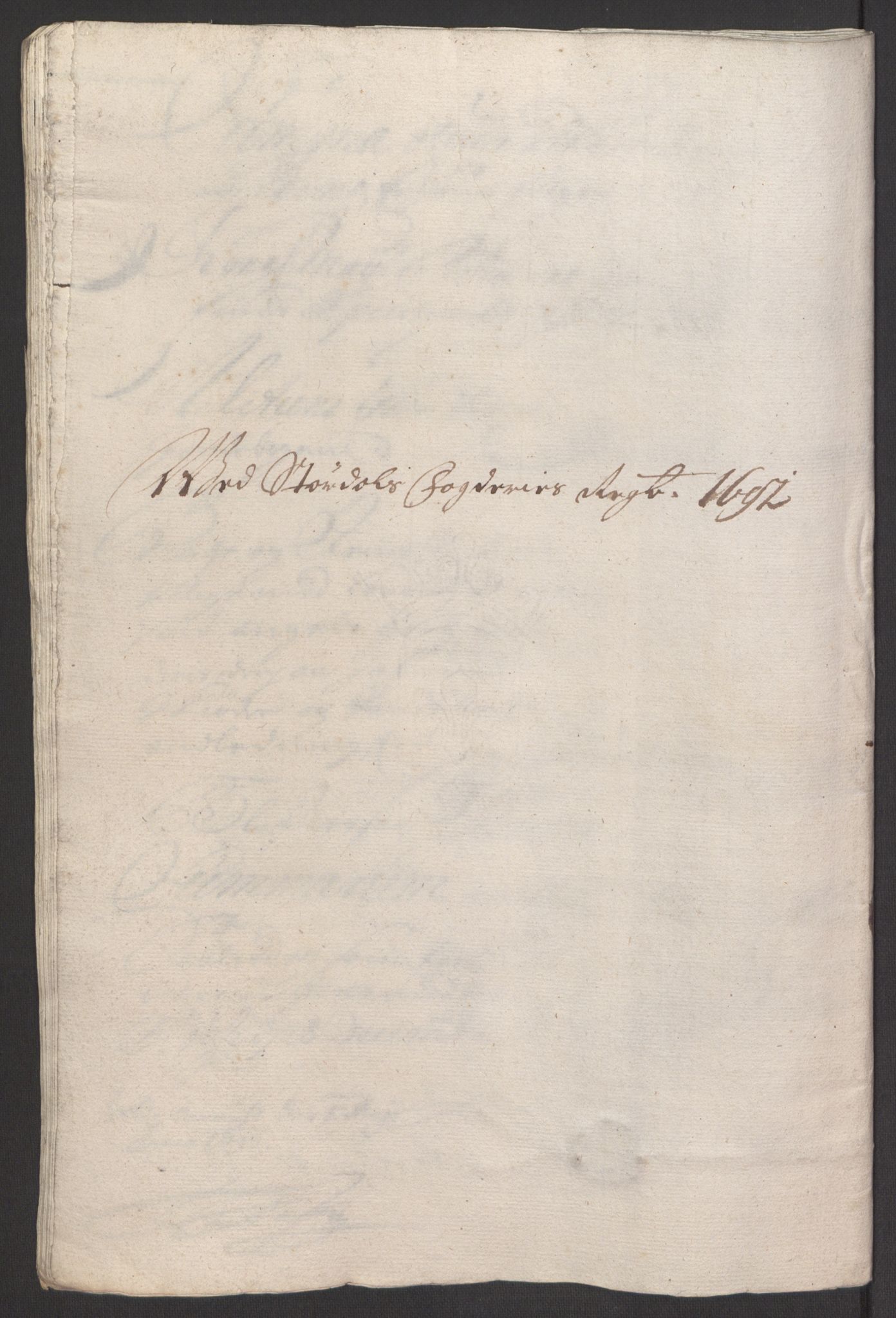 Rentekammeret inntil 1814, Reviderte regnskaper, Fogderegnskap, RA/EA-4092/R62/L4185: Fogderegnskap Stjørdal og Verdal, 1692, s. 201