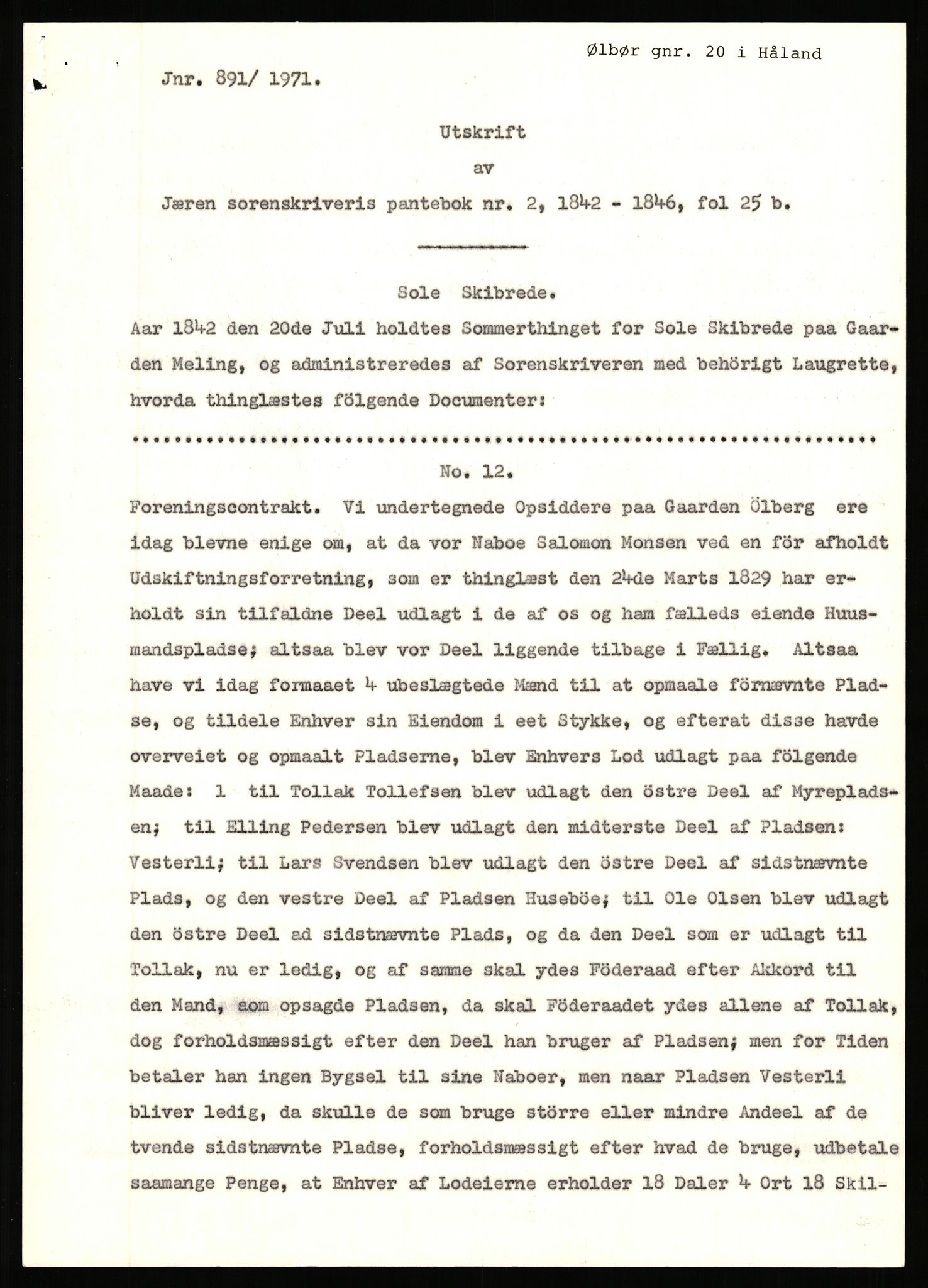 Statsarkivet i Stavanger, AV/SAST-A-101971/03/Y/Yj/L0098: Avskrifter sortert etter gårdsnavn: Øigrei - Østeinstad, 1750-1930, s. 161