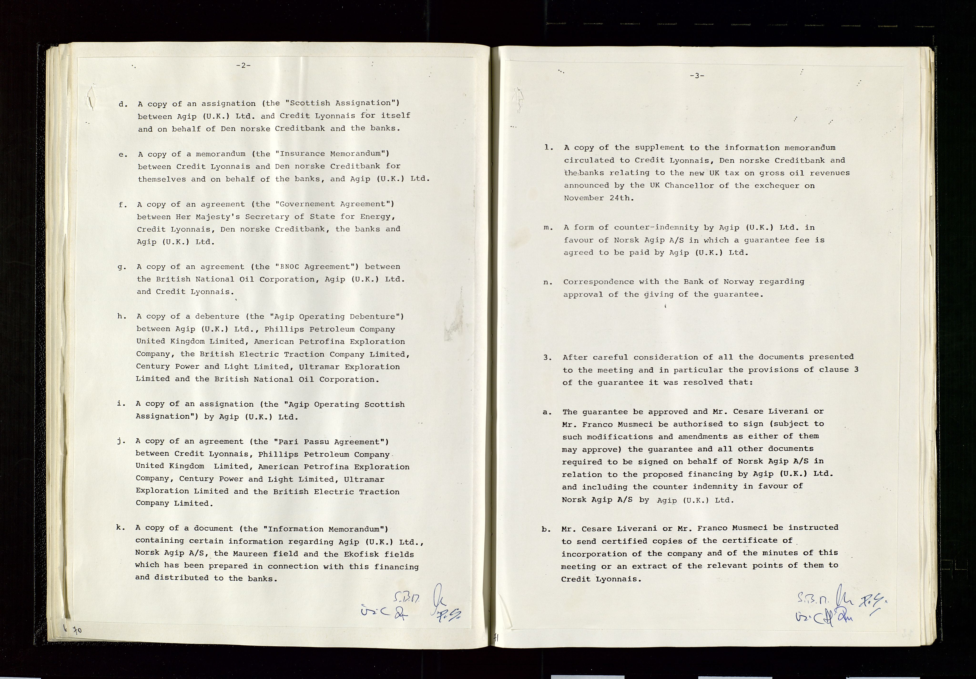 Pa 1583 - Norsk Agip AS, SAST/A-102138/A/Aa/L0003: Board of Directors meeting minutes, 1979-1983, s. 70-71