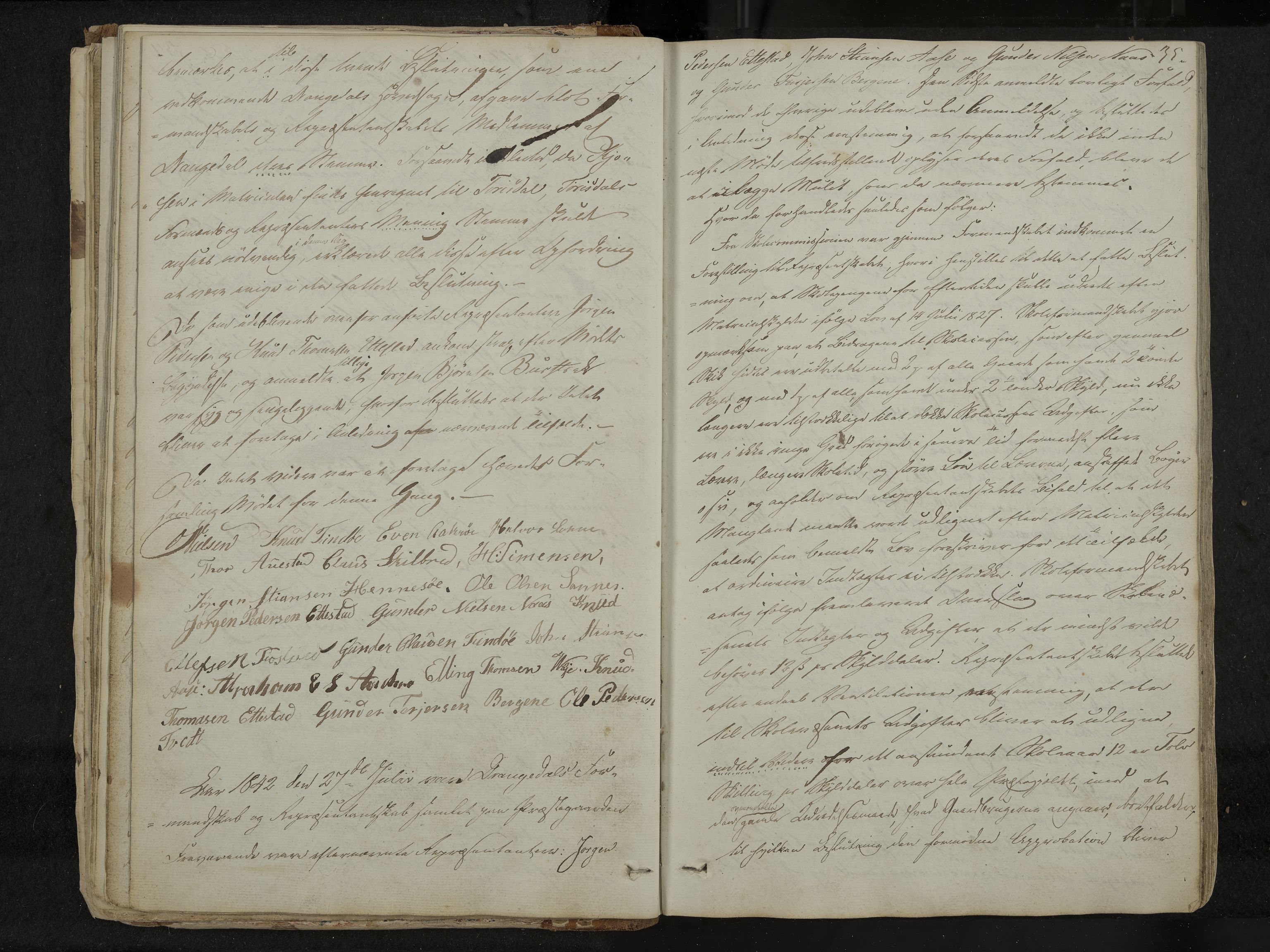 Drangedal formannskap og sentraladministrasjon, IKAK/0817021/A/L0001: Møtebok, 1837-1870, s. 35