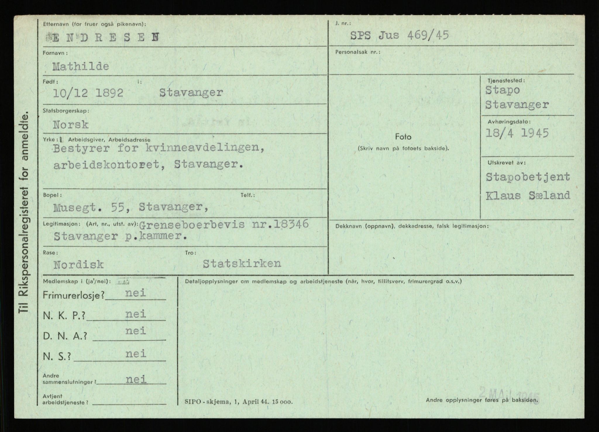 Statspolitiet - Hovedkontoret / Osloavdelingen, AV/RA-S-1329/C/Ca/L0004: Eid - funn av gjenstander	, 1943-1945, s. 891