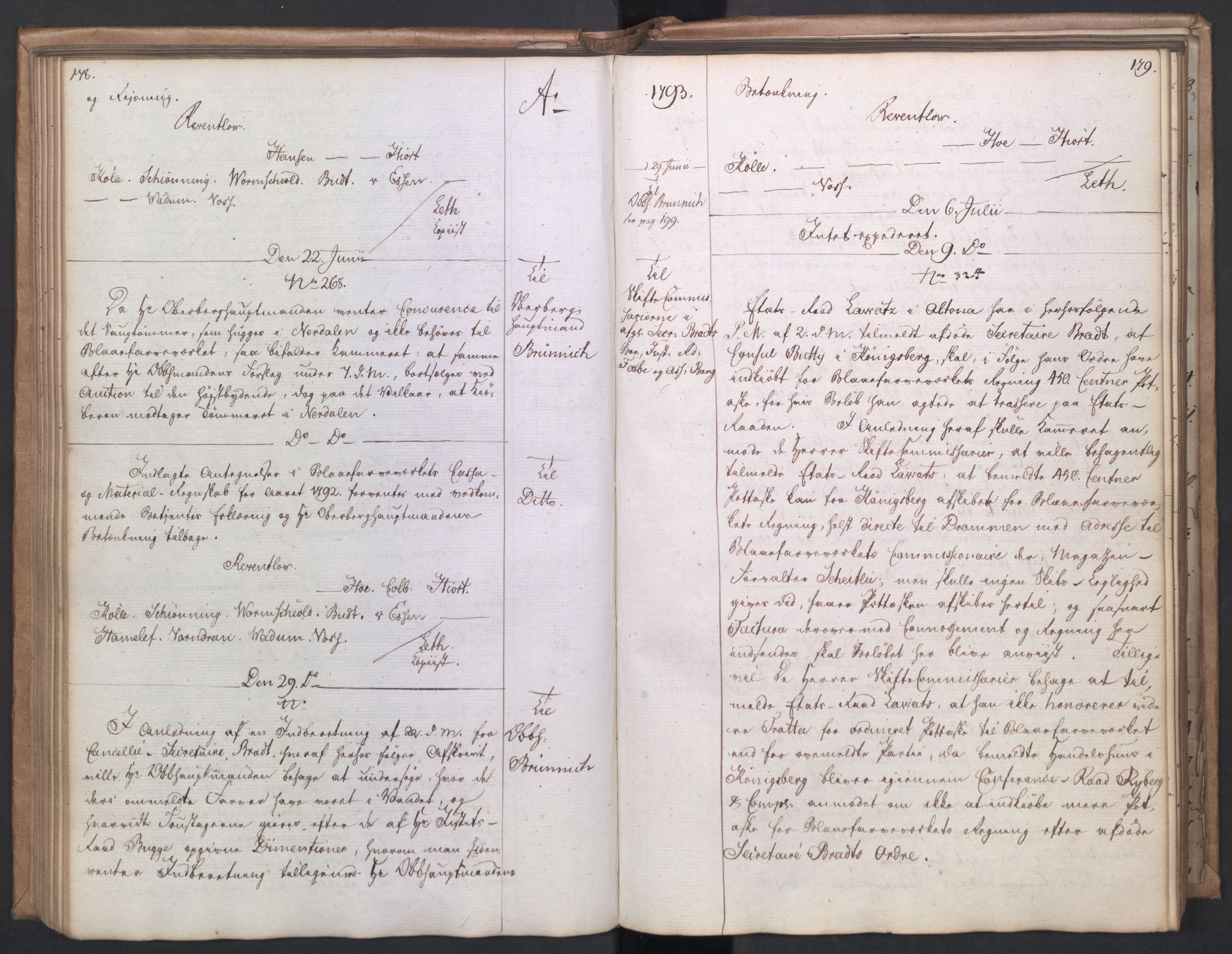 Rentekammeret, Renteskriverkontorene, AV/RA-EA-3115/O/Om/Oma/L0004: Kopibok C, 1789-1806, s. 178-179